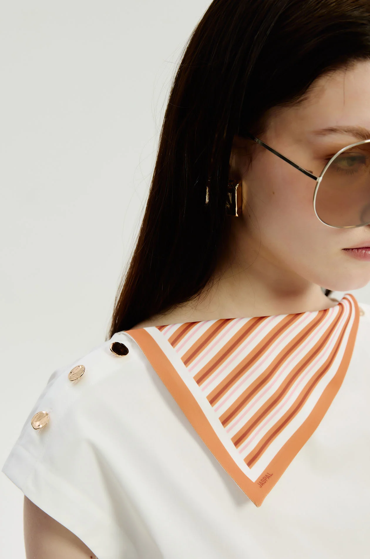 Asymmetric Top with Scarf Detail - Image 3