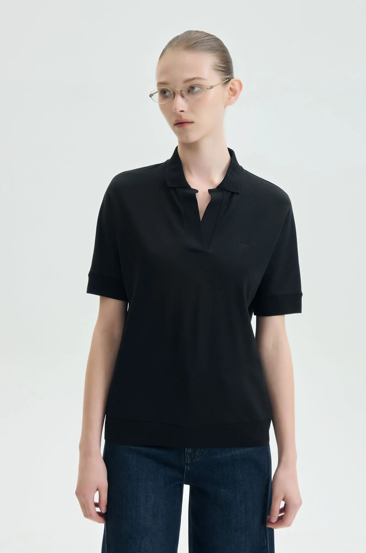 Lyocell‑Blend Piqué Polo Shirt - Image 2