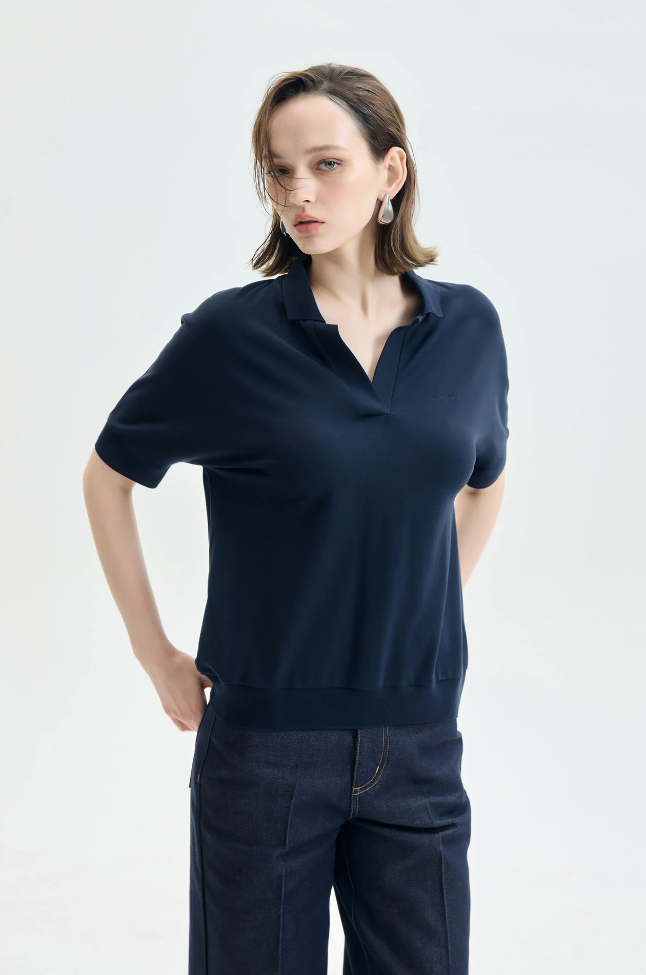 Lyocell‑Blend Piqué Polo Shirt - Image 7