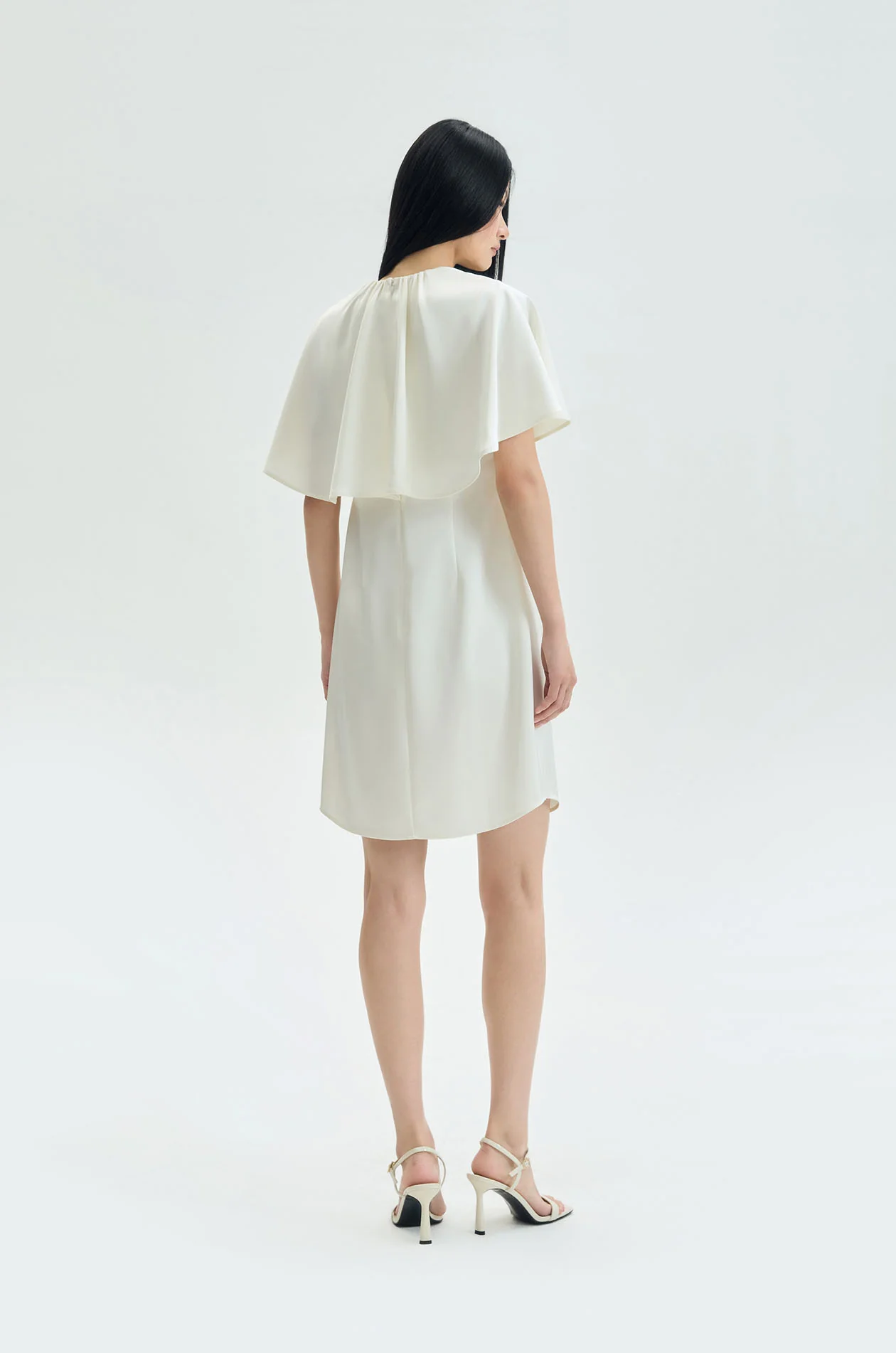 Flutter‑Cape Shift Mini Dress - Image 11