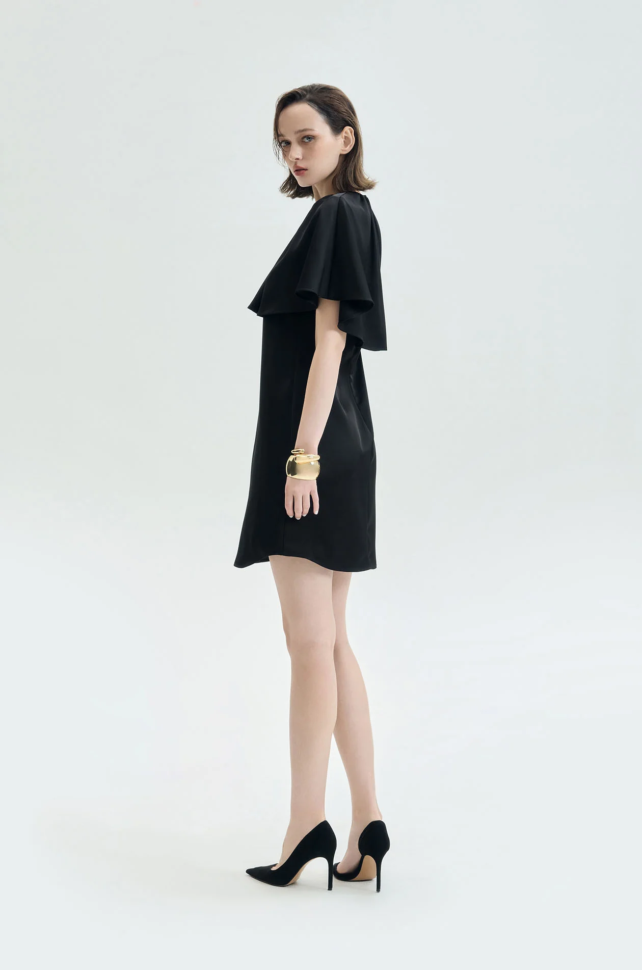 Flutter‑Cape Shift Mini Dress - Image 6