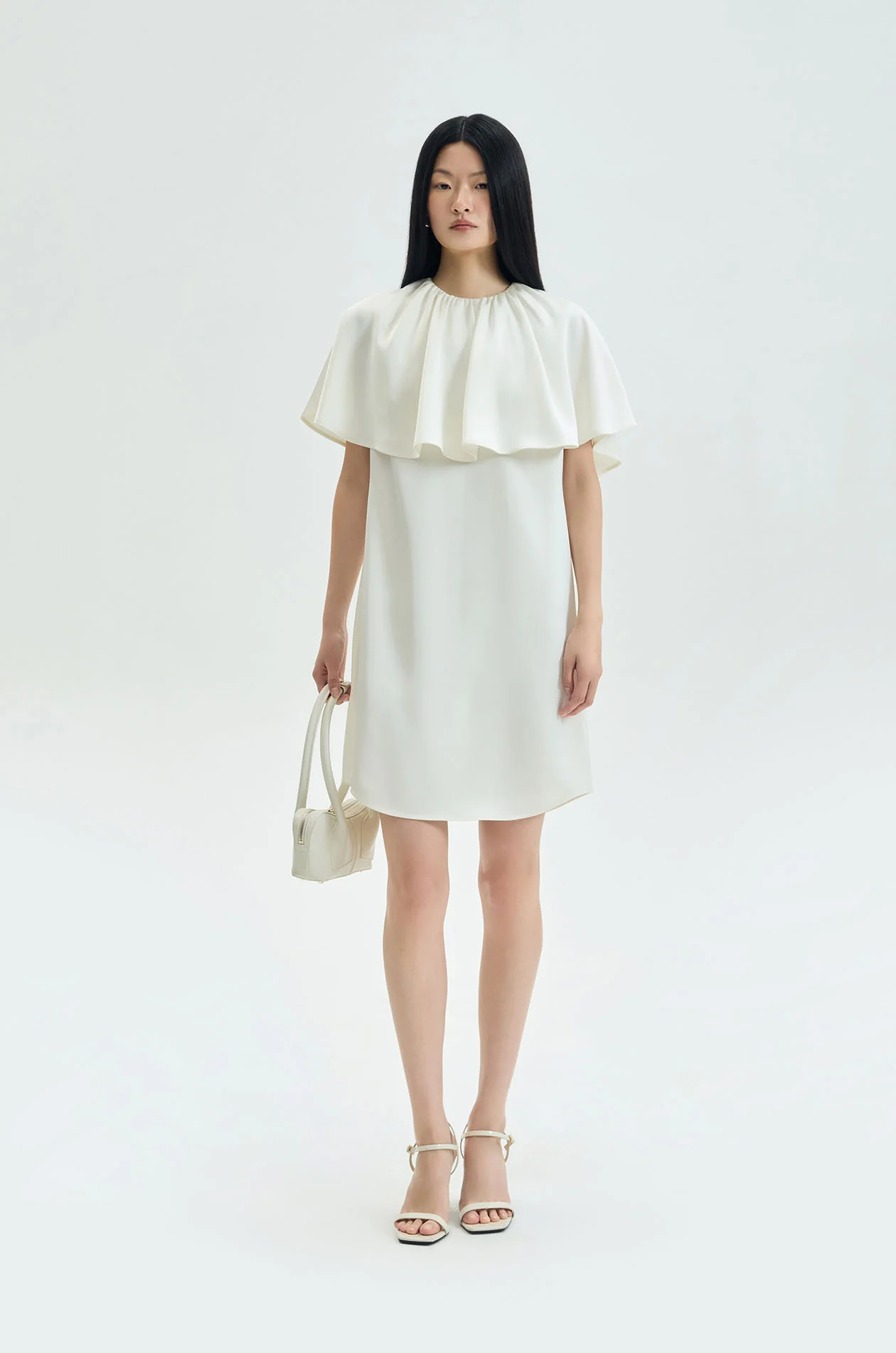 Flutter‑Cape Shift Mini Dress - Image 7