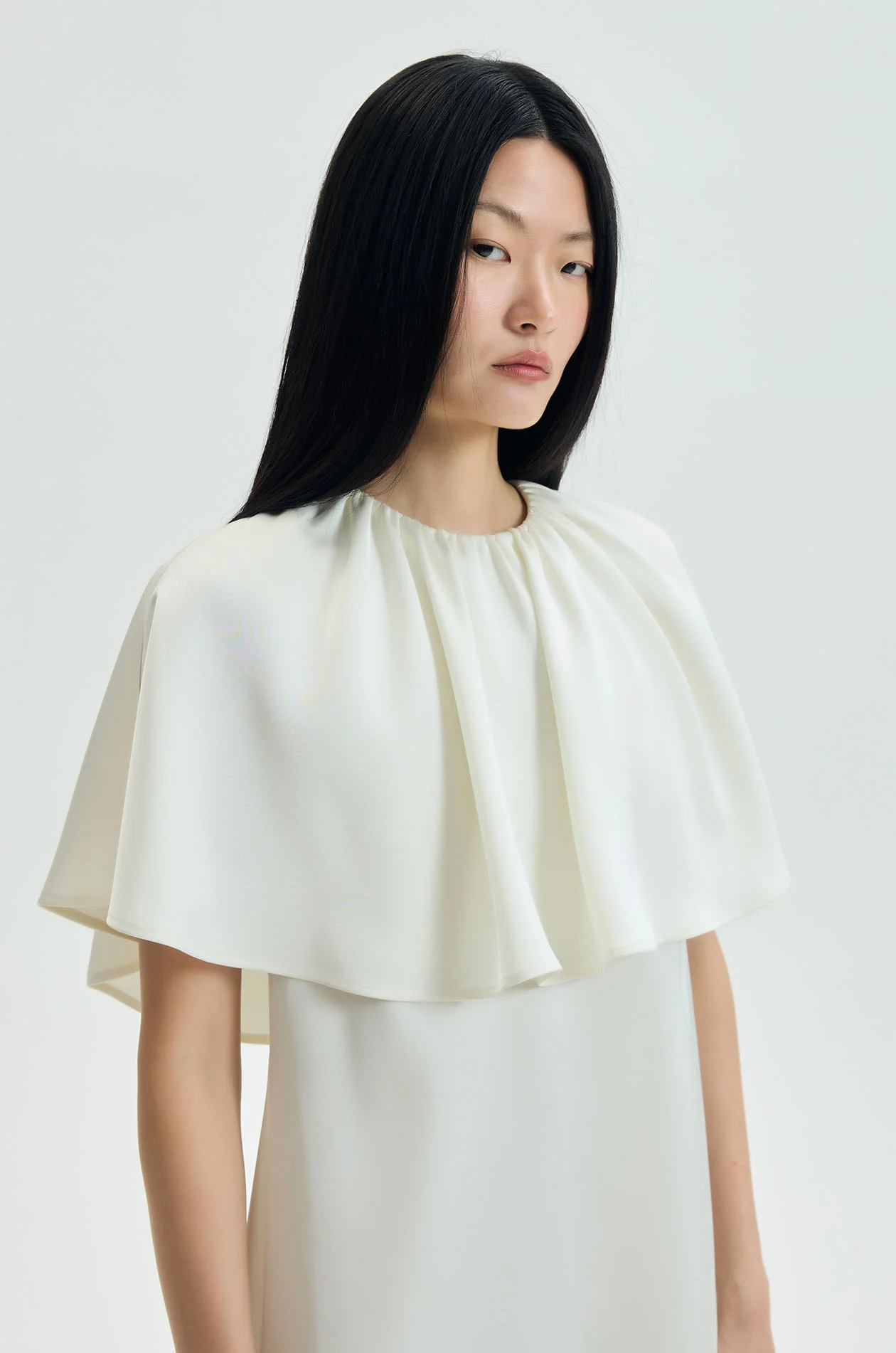Flutter‑Cape Shift Mini Dress - Image 8