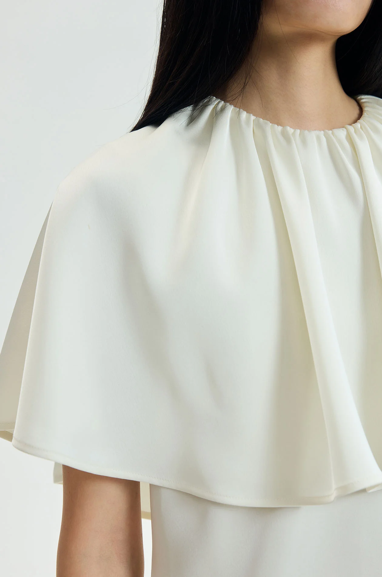 Flutter‑Cape Shift Mini Dress - Image 9