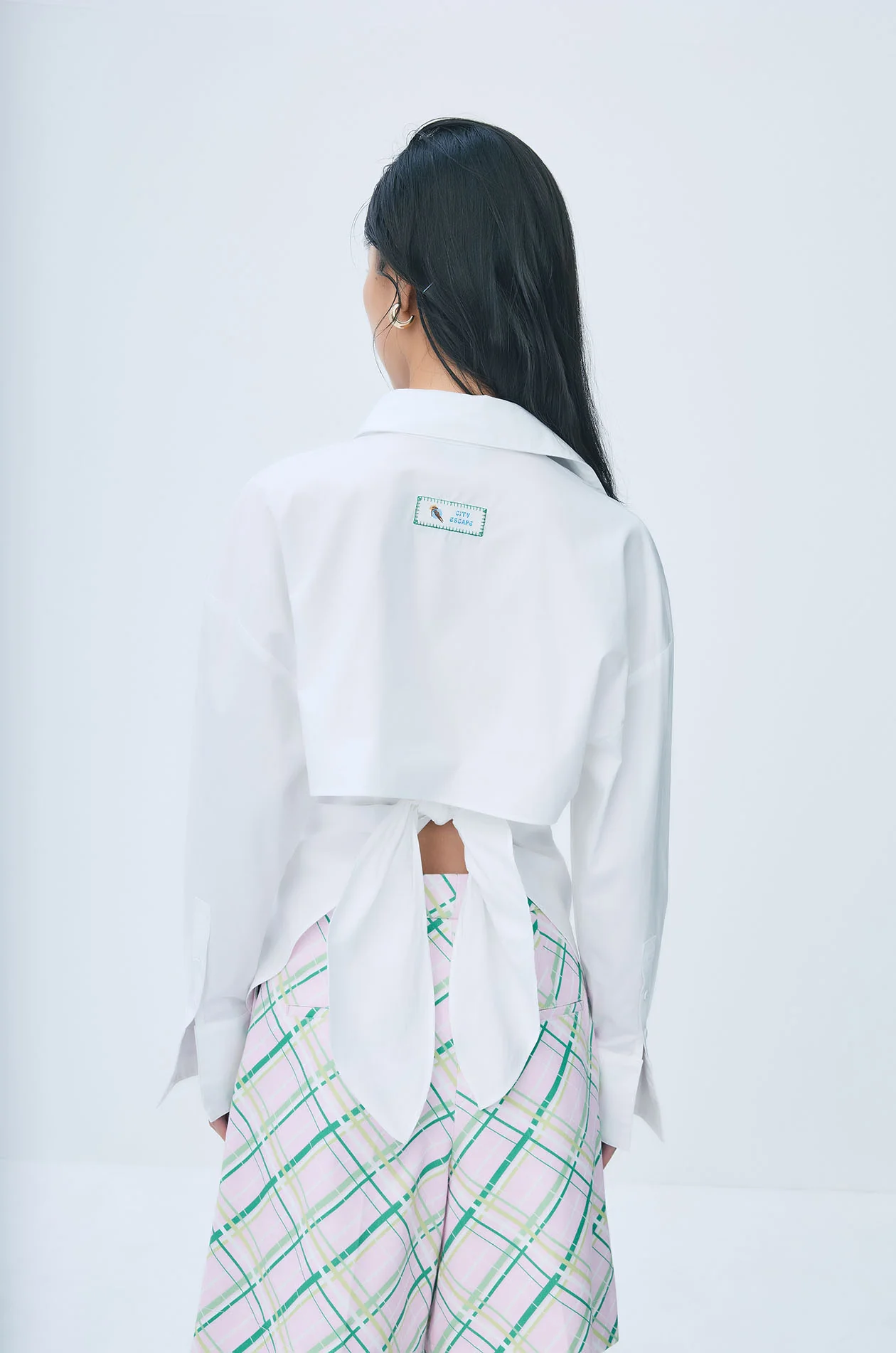 Tie-Back Cotton Shirt - Image 10