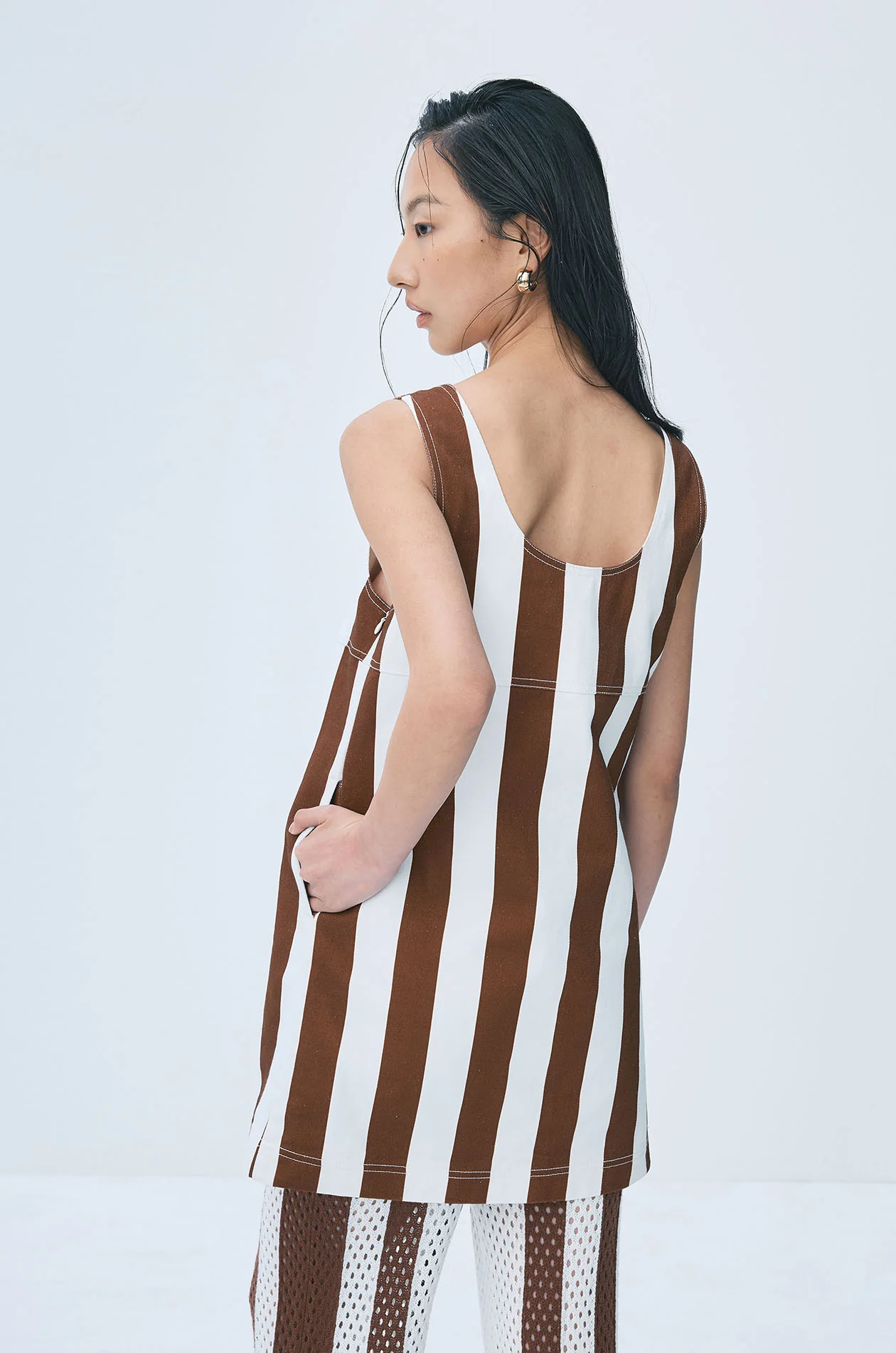 Striped Mini Dress - Image 4