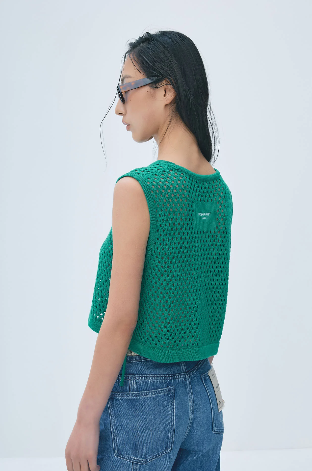 Openwork Knit Crop Top - Image 10