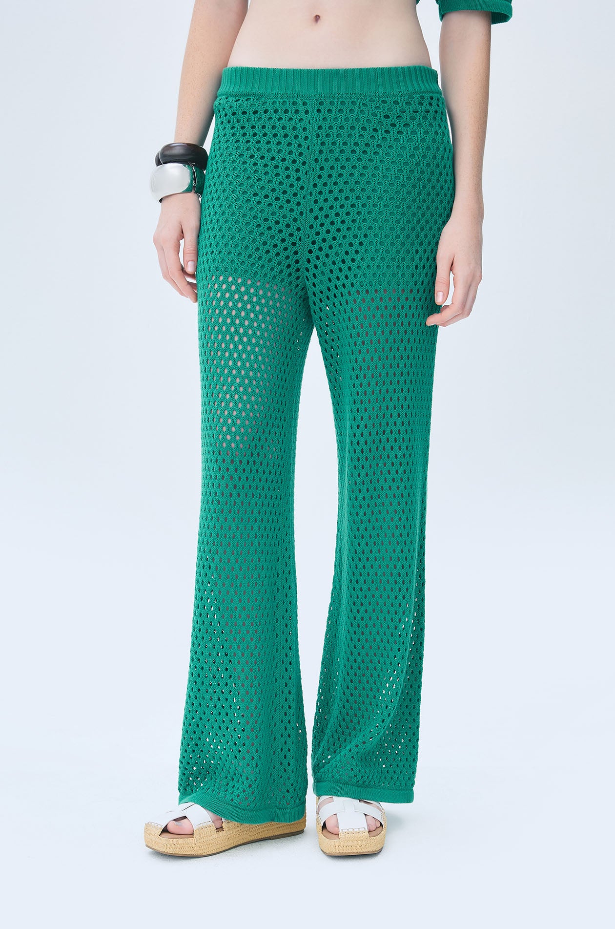 Openwork Knit Lounge Pants - Image 2