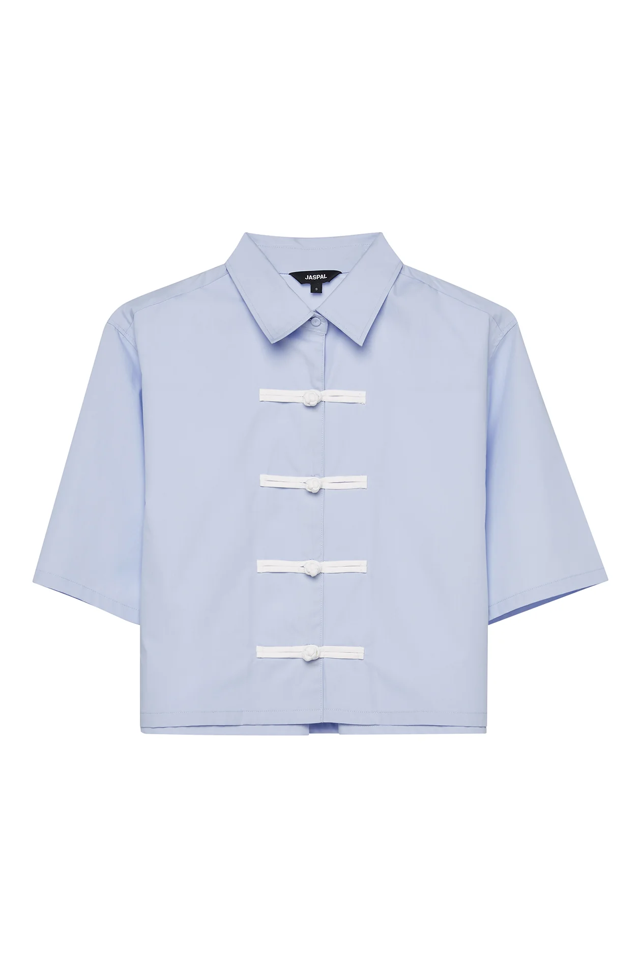 Chinese‑Inspired Cropped Shirt