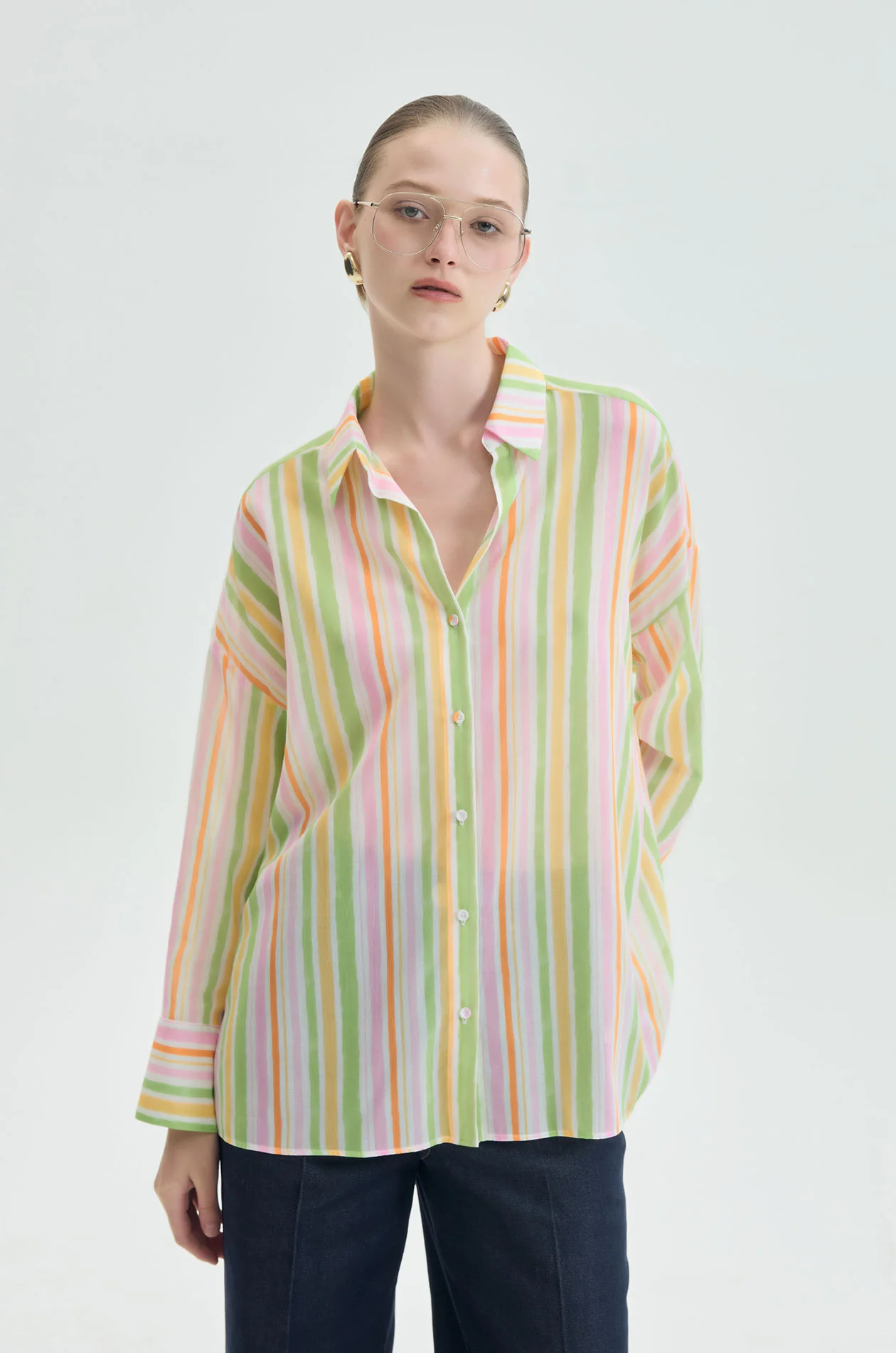 Summer Stripe Oversized Shirt - Image 2