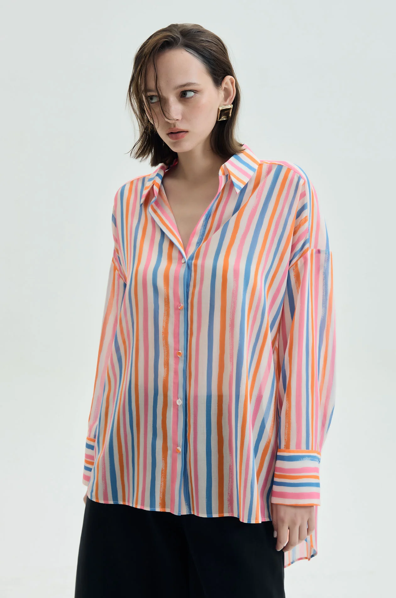 Summer Stripe Oversized Shirt - Image 7