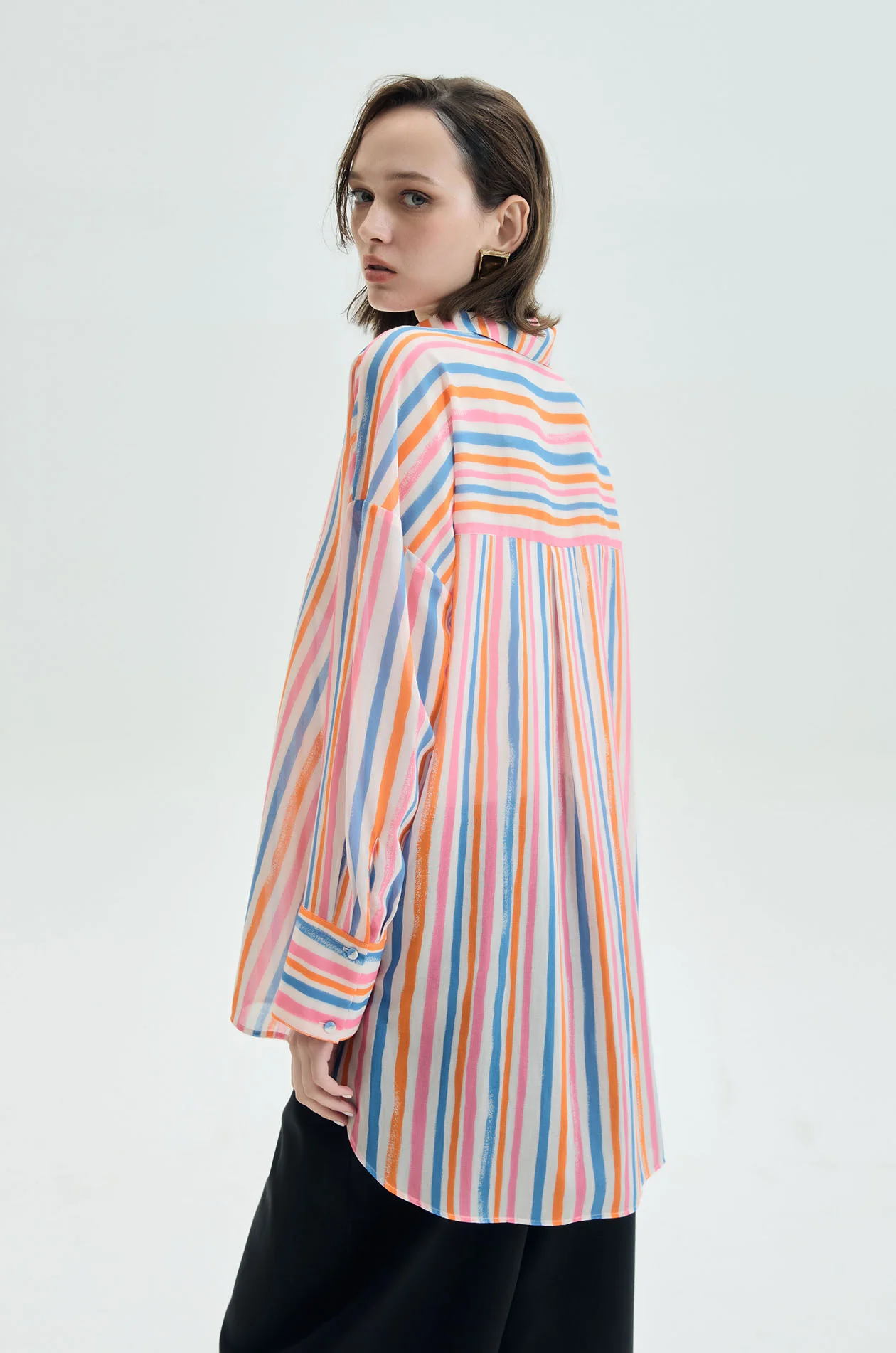 Summer Stripe Oversized Shirt - Image 9