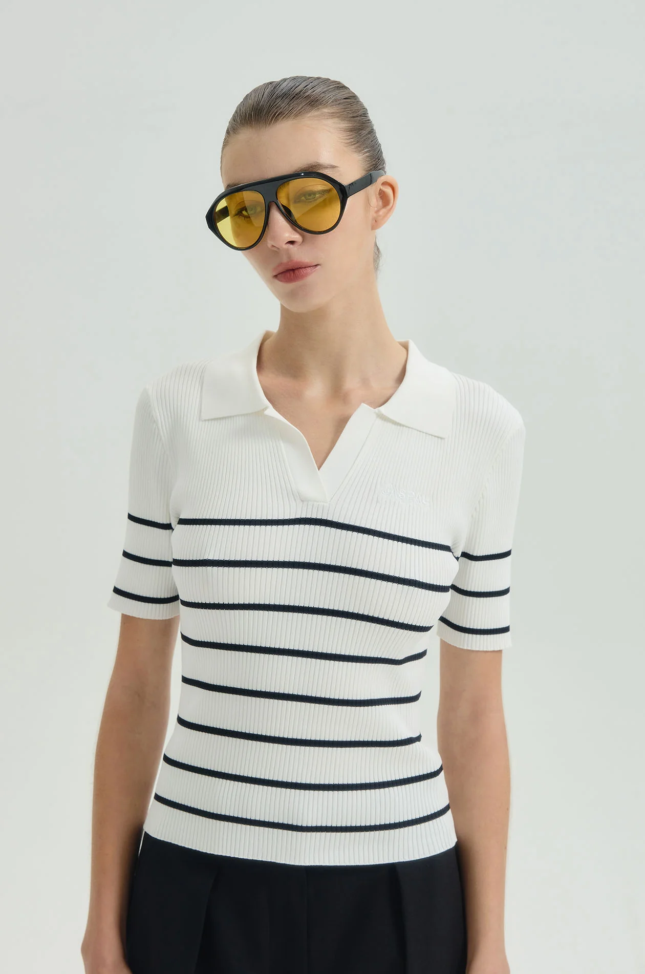 Striped Fitted Polo Shirt - Image 15