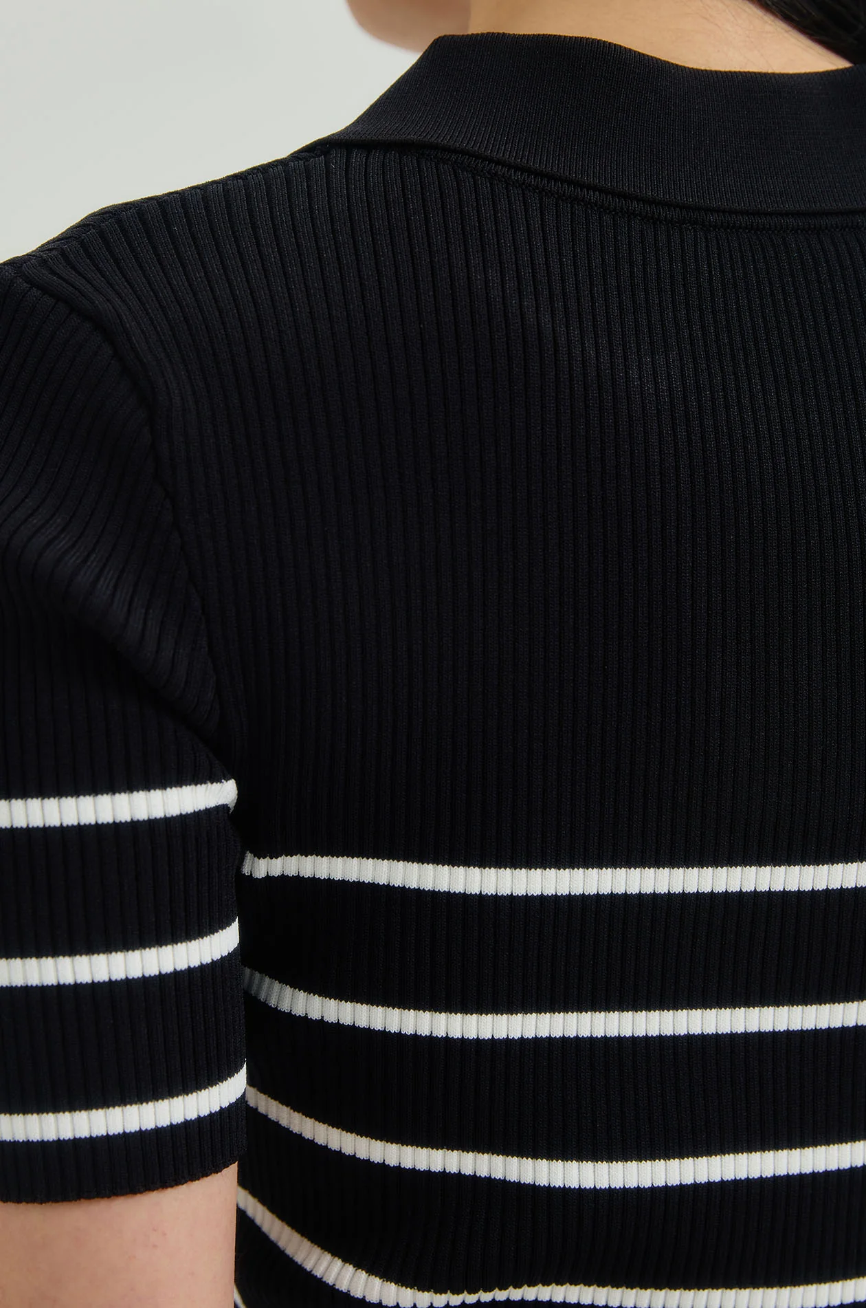 Striped Fitted Polo Shirt - Image 3