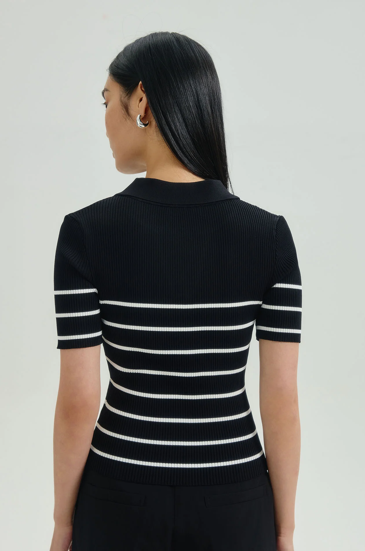 Striped Fitted Polo Shirt - Image 4