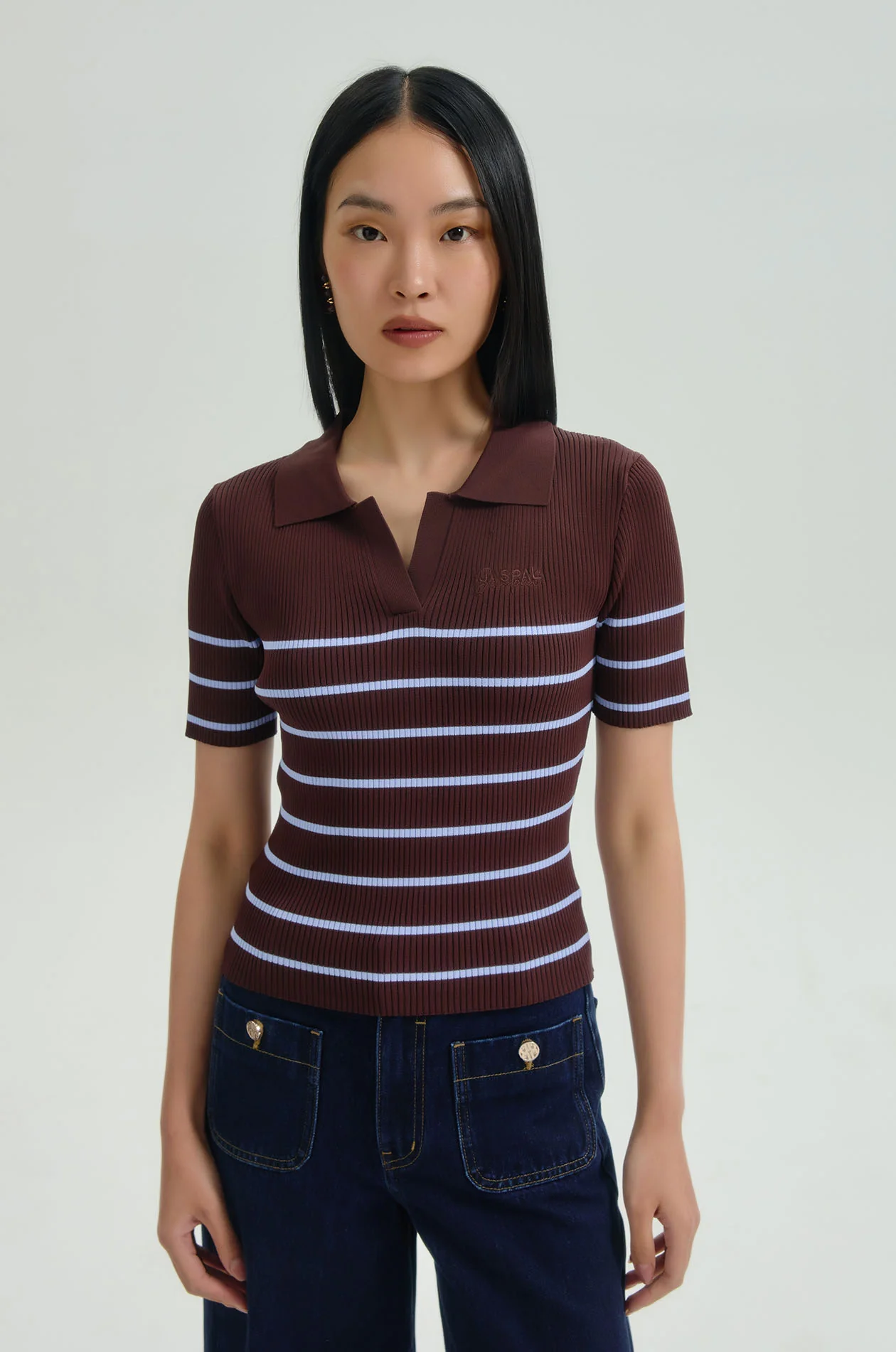 Striped Fitted Polo Shirt - Image 6