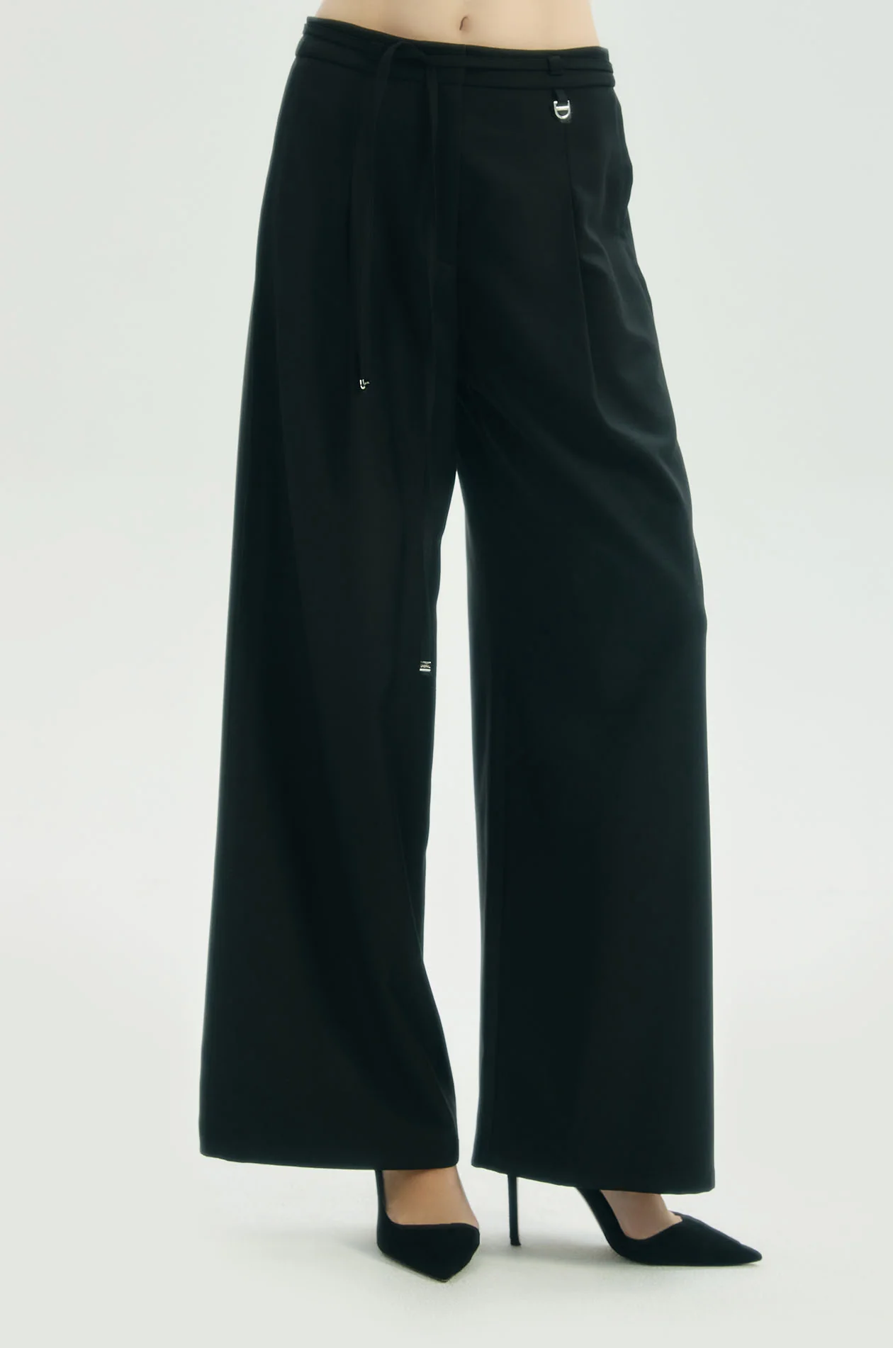 Wide Leg Pleated Pants - Image 2