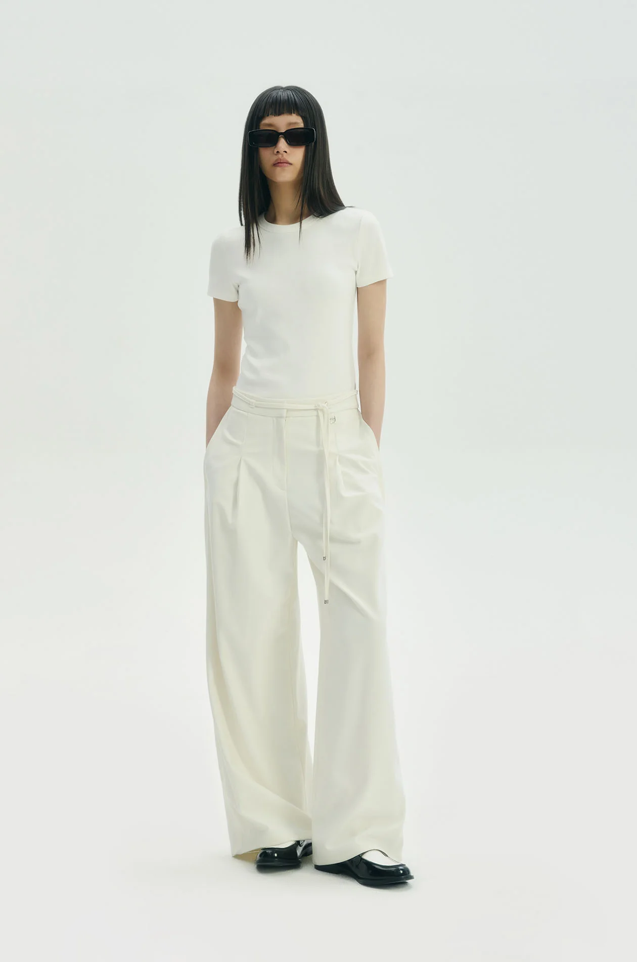 Wide Leg Pleated Pants - Image 6