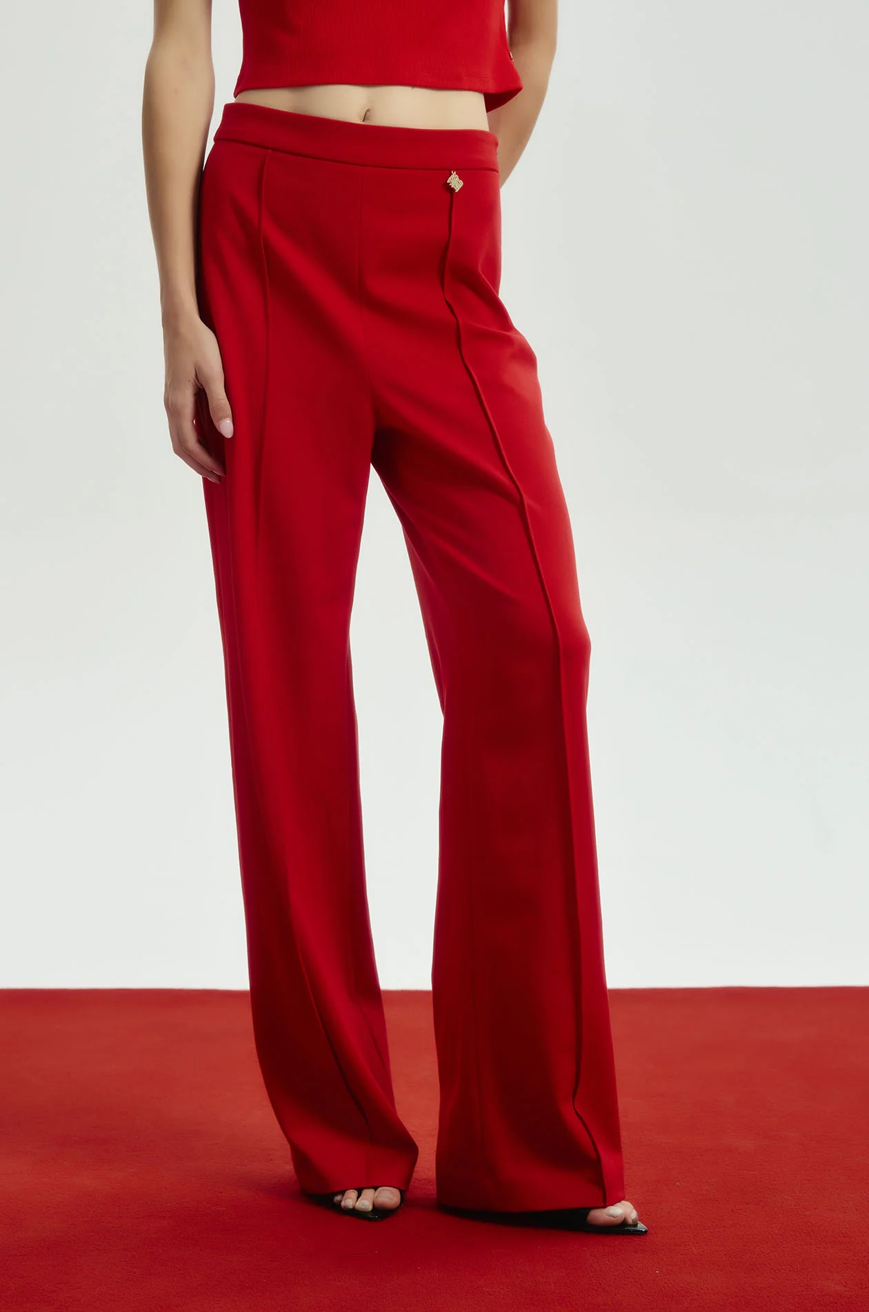 Straight Leg Creased Pants - Image 2