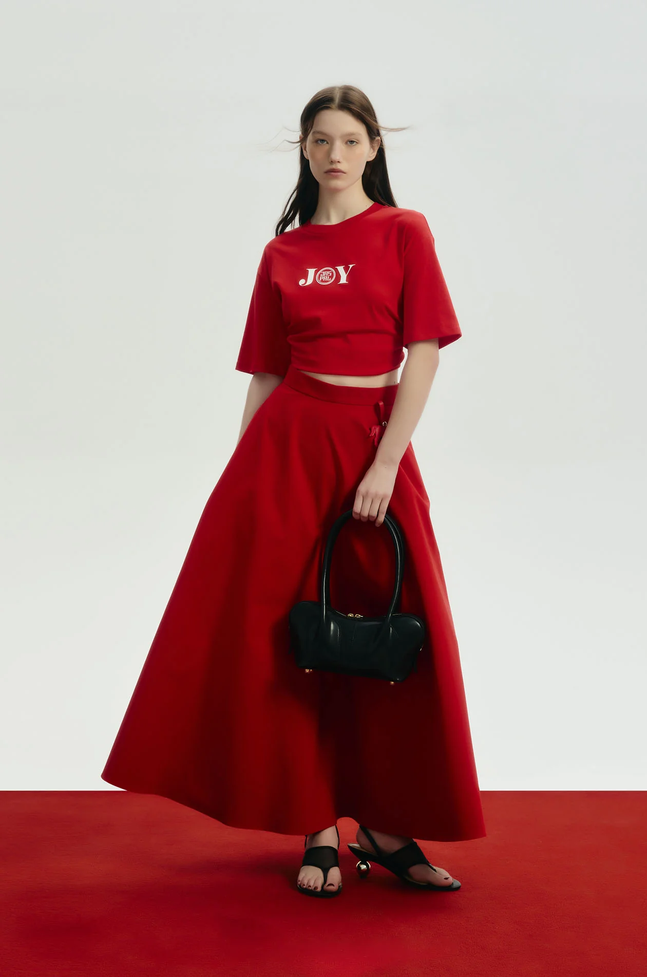 Letter Oversized Cropped T-Shirt