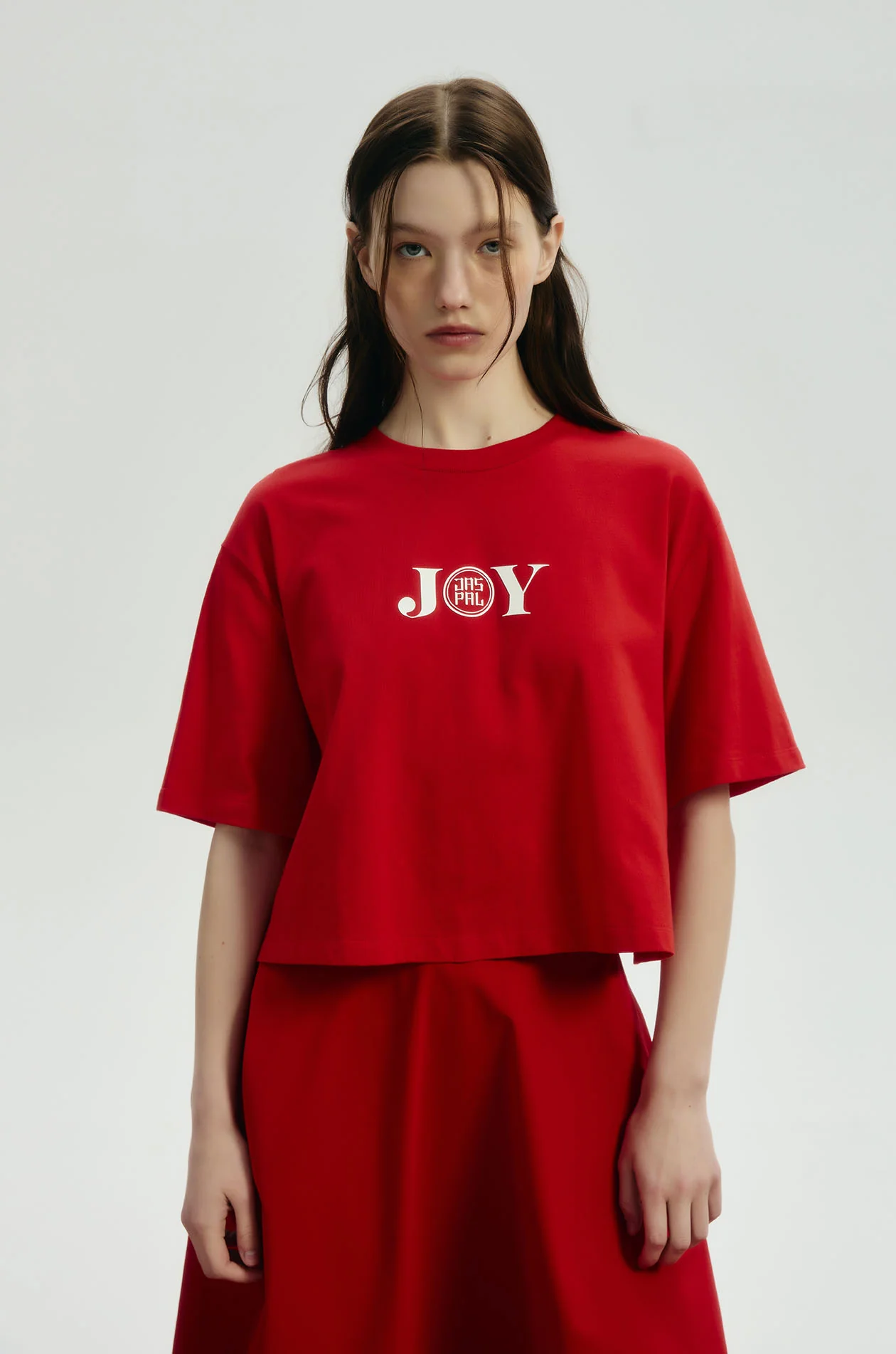 Letter Oversized Cropped T-Shirt - Image 2