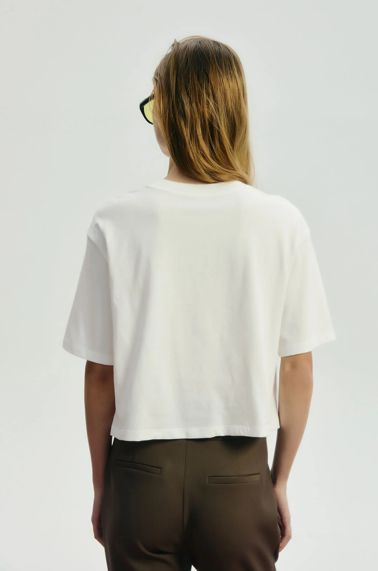 Letter Oversized Cropped T-Shirt - Image 8