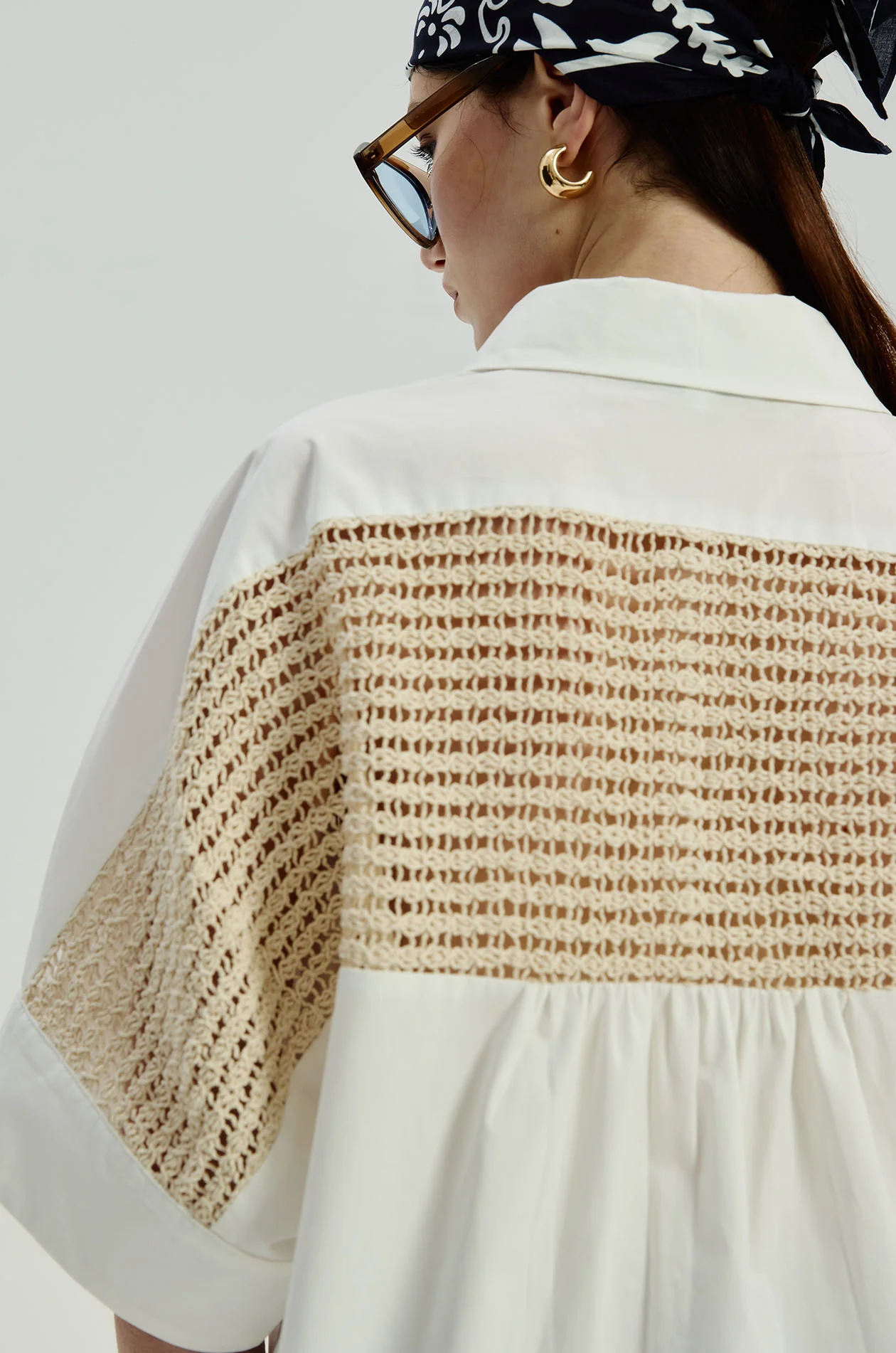 Crochet-Back Relaxed Shirt - Image 4