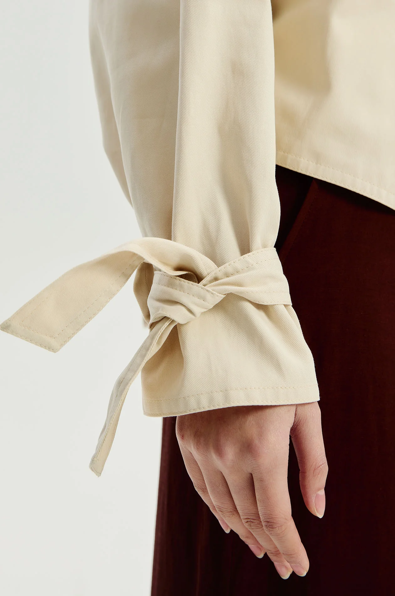 Cropped Trench Coat - Image 3