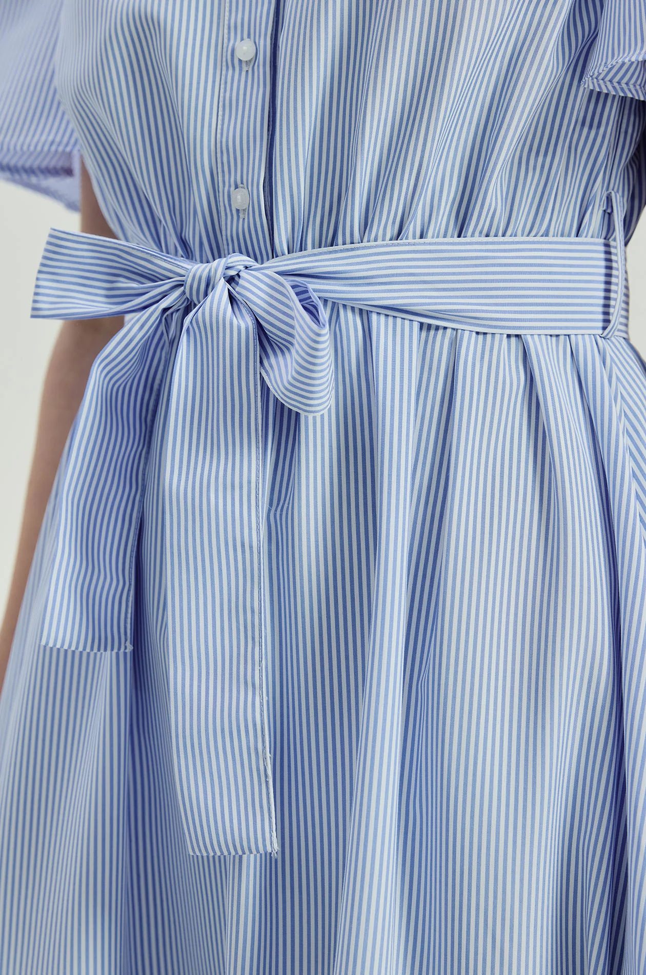 Crochet Trim Striped Midi Dress - Image 3