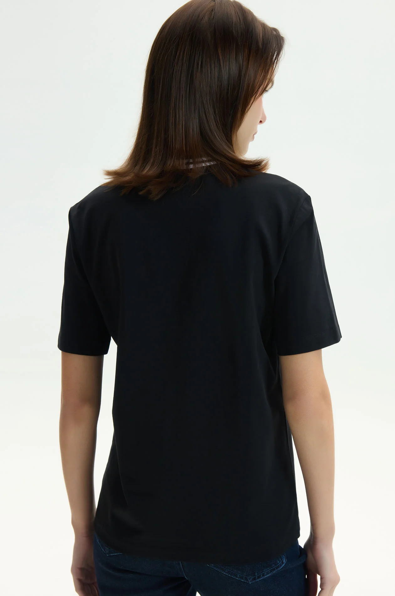 Striped Neckline T-Shirt - Image 4