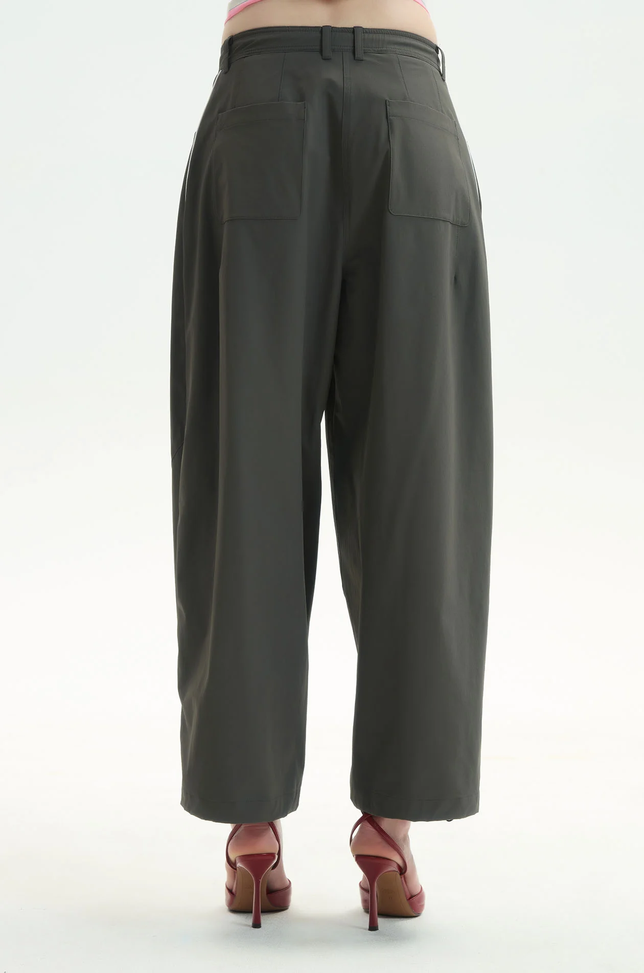 Piping Drawstring Bubble Sweatpants - Image 6