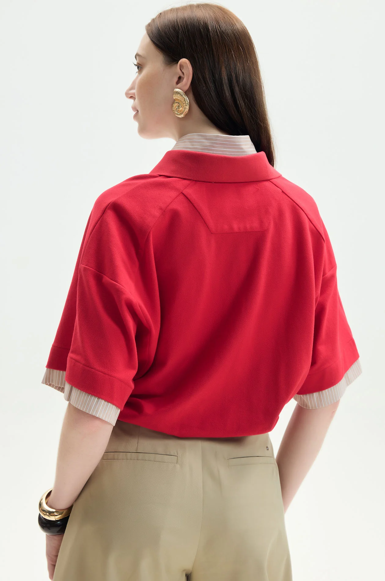 Cropped Striped Polo - Image 4