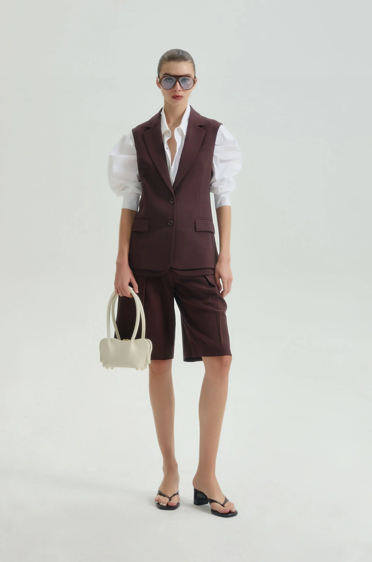 Pleated Tailored Bermuda Shorts - Image 6