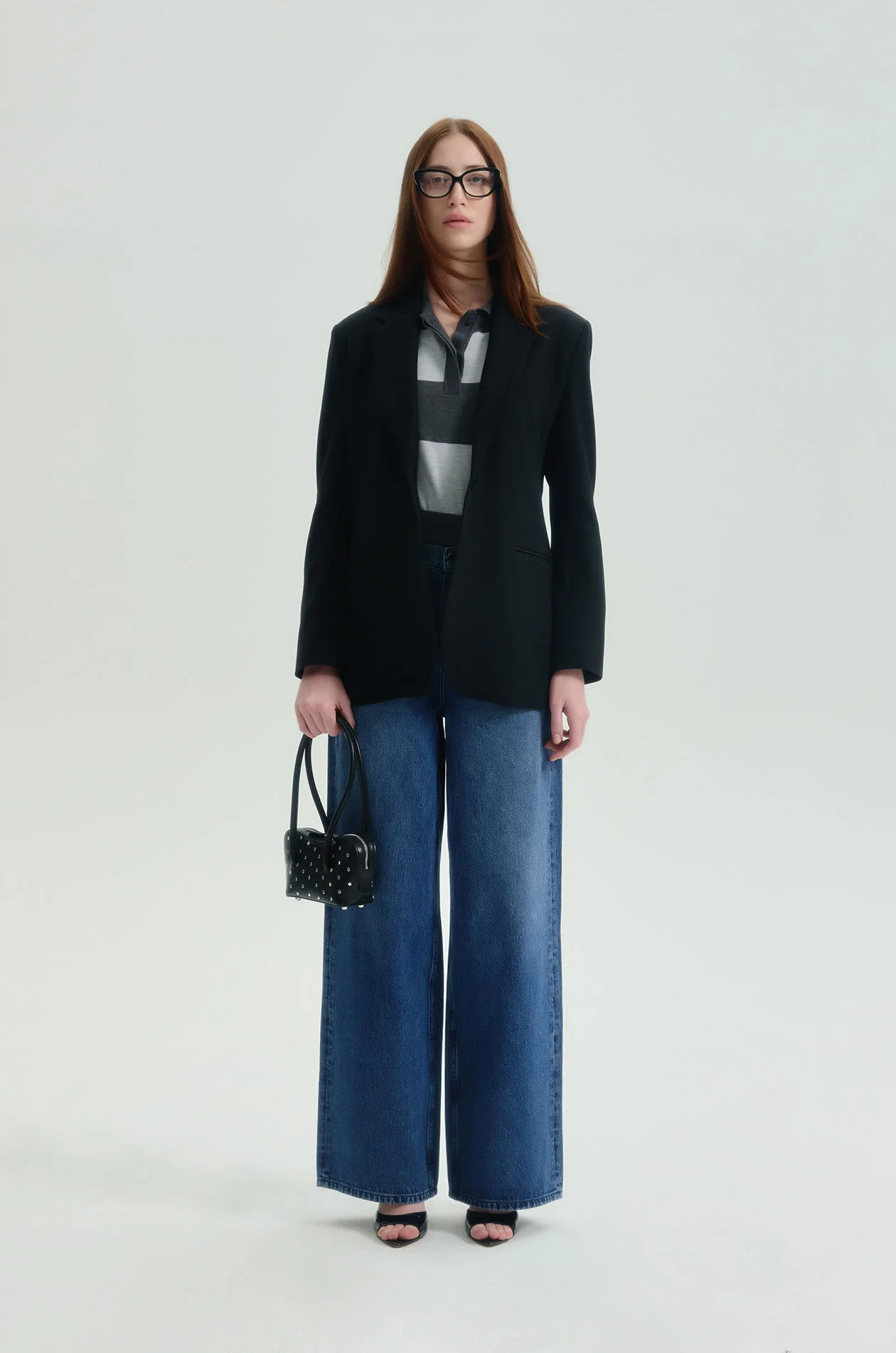 Single-Breasted Oversized Blazer with Belt