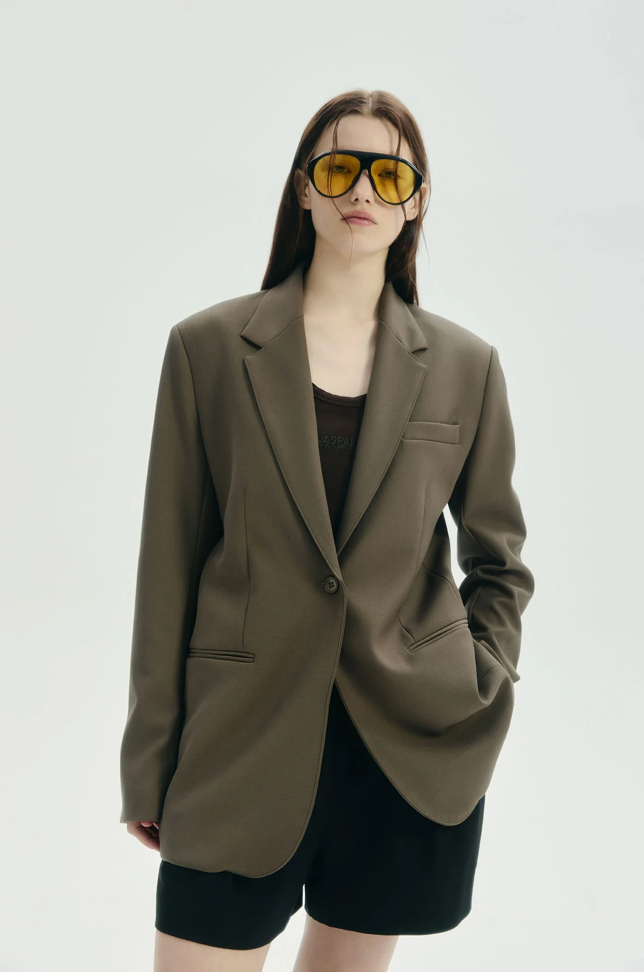 Single-Breasted Oversized Blazer with Belt - Image 7