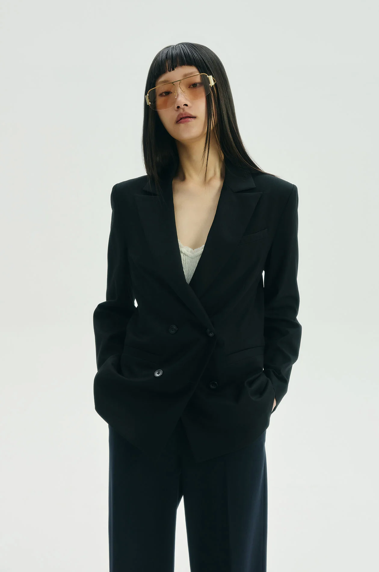 Double-Breasted Tailored Blazer - Image 3