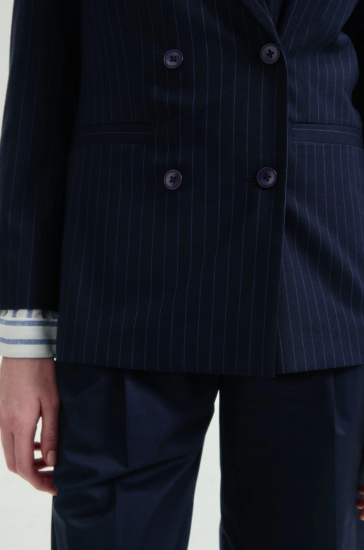 Double-Breasted Tailored Blazer - Image 8