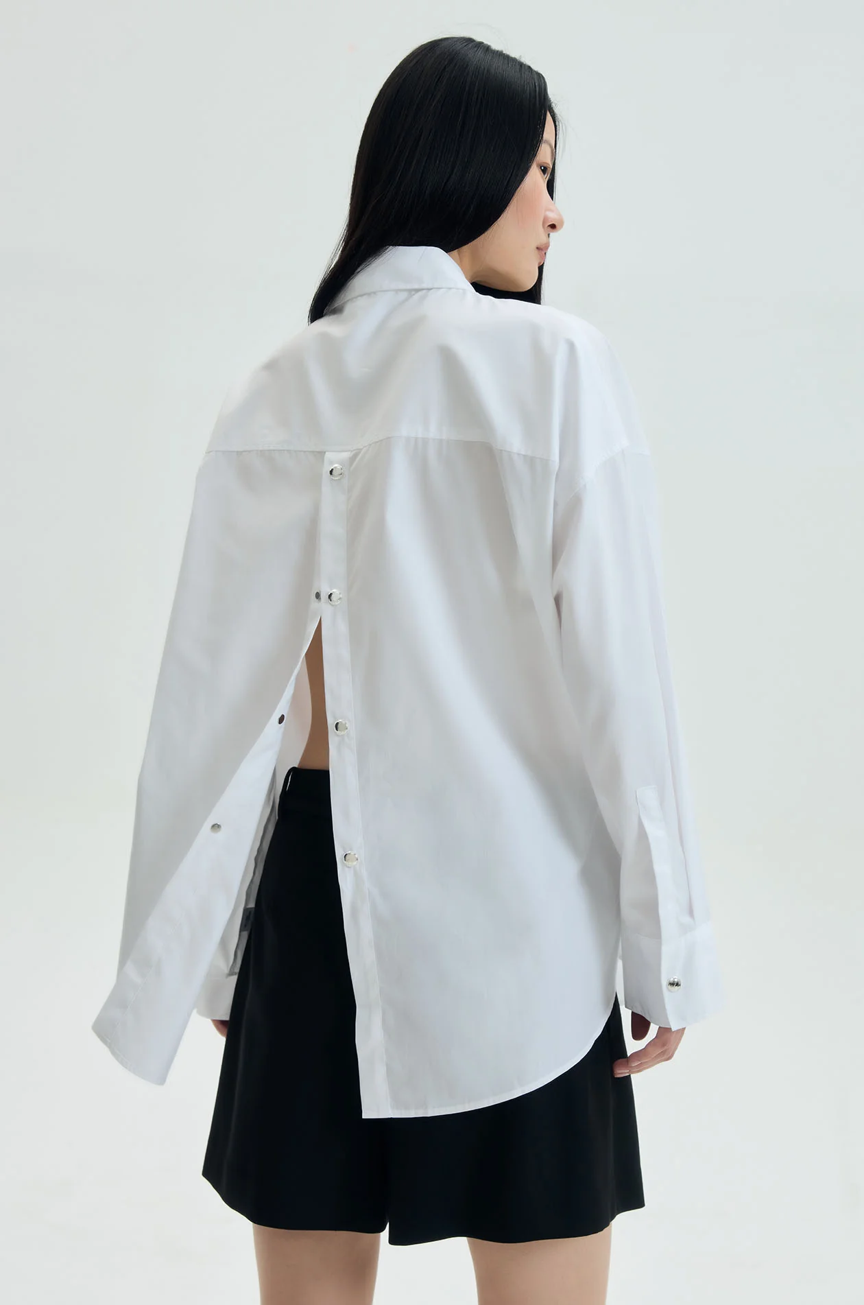 Split-Back Pima Poplin Shirt - Image 11