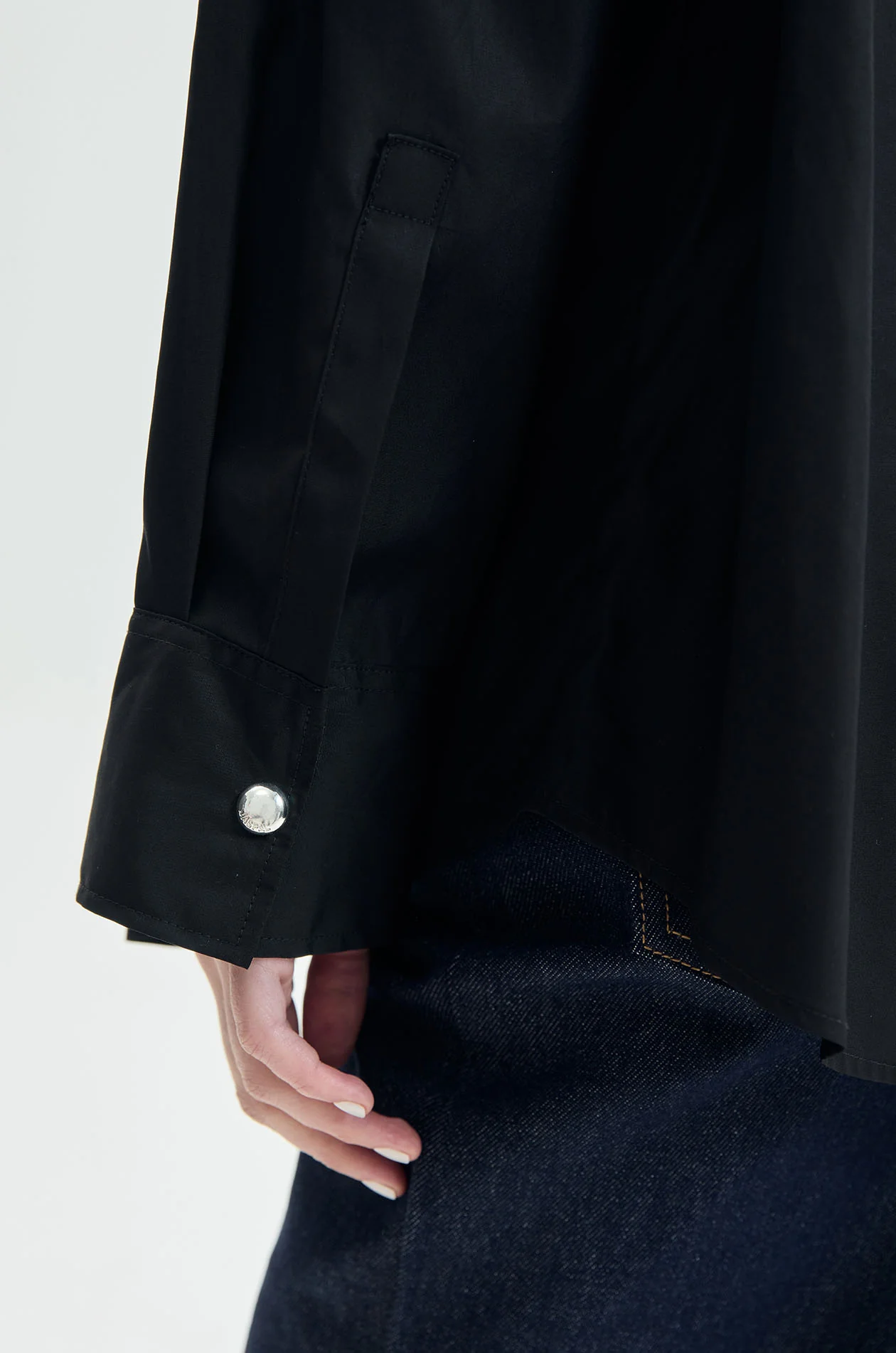 Split-Back Pima Poplin Shirt - Image 5