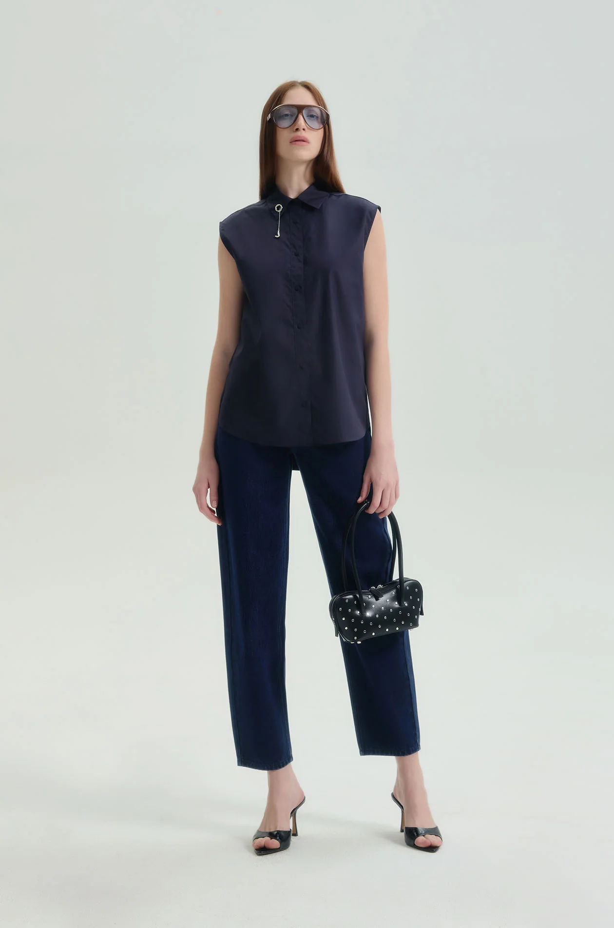 Sleeveless Shirt with Charm