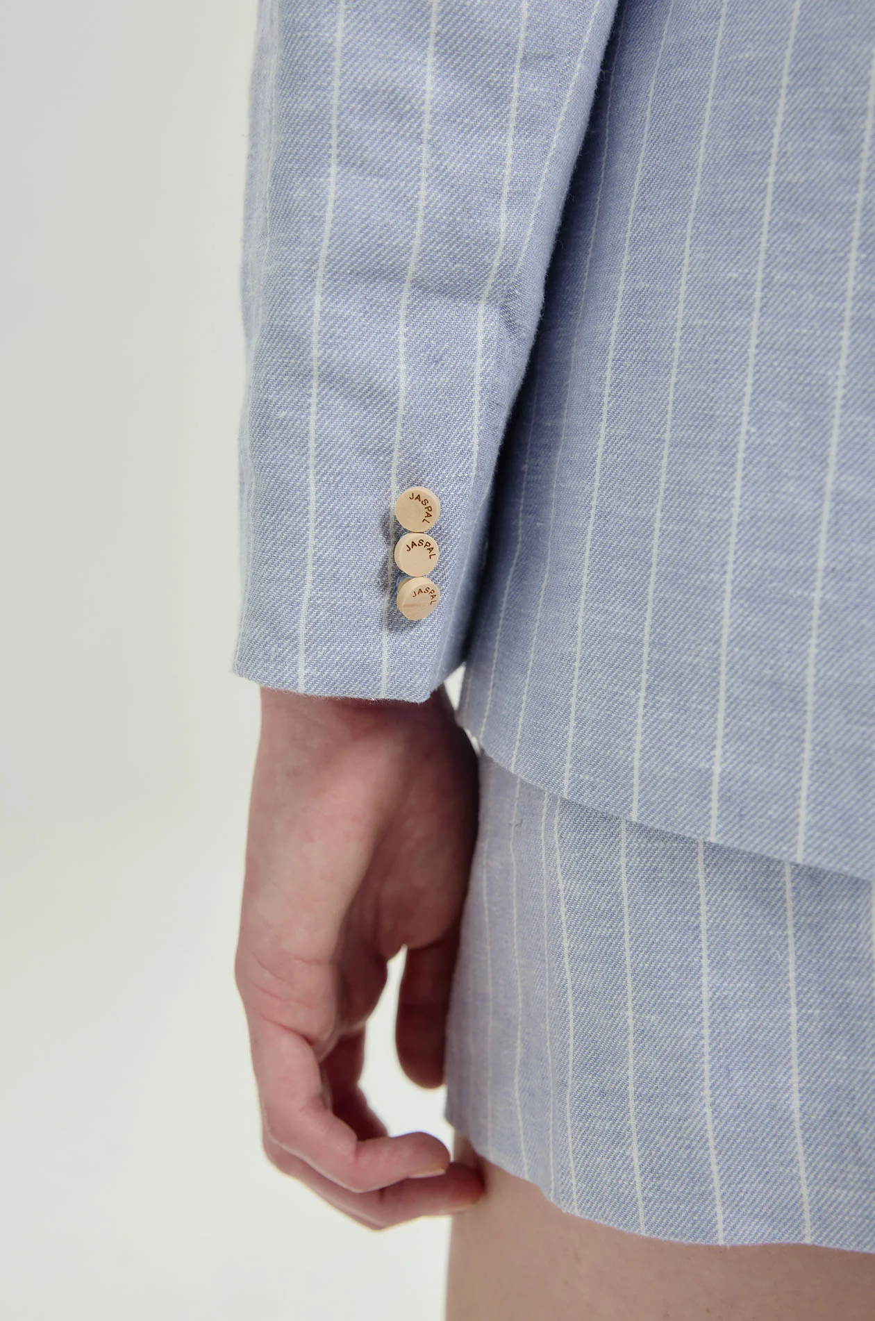 Striped Linen Blend Lightweight Blazer - Image 5