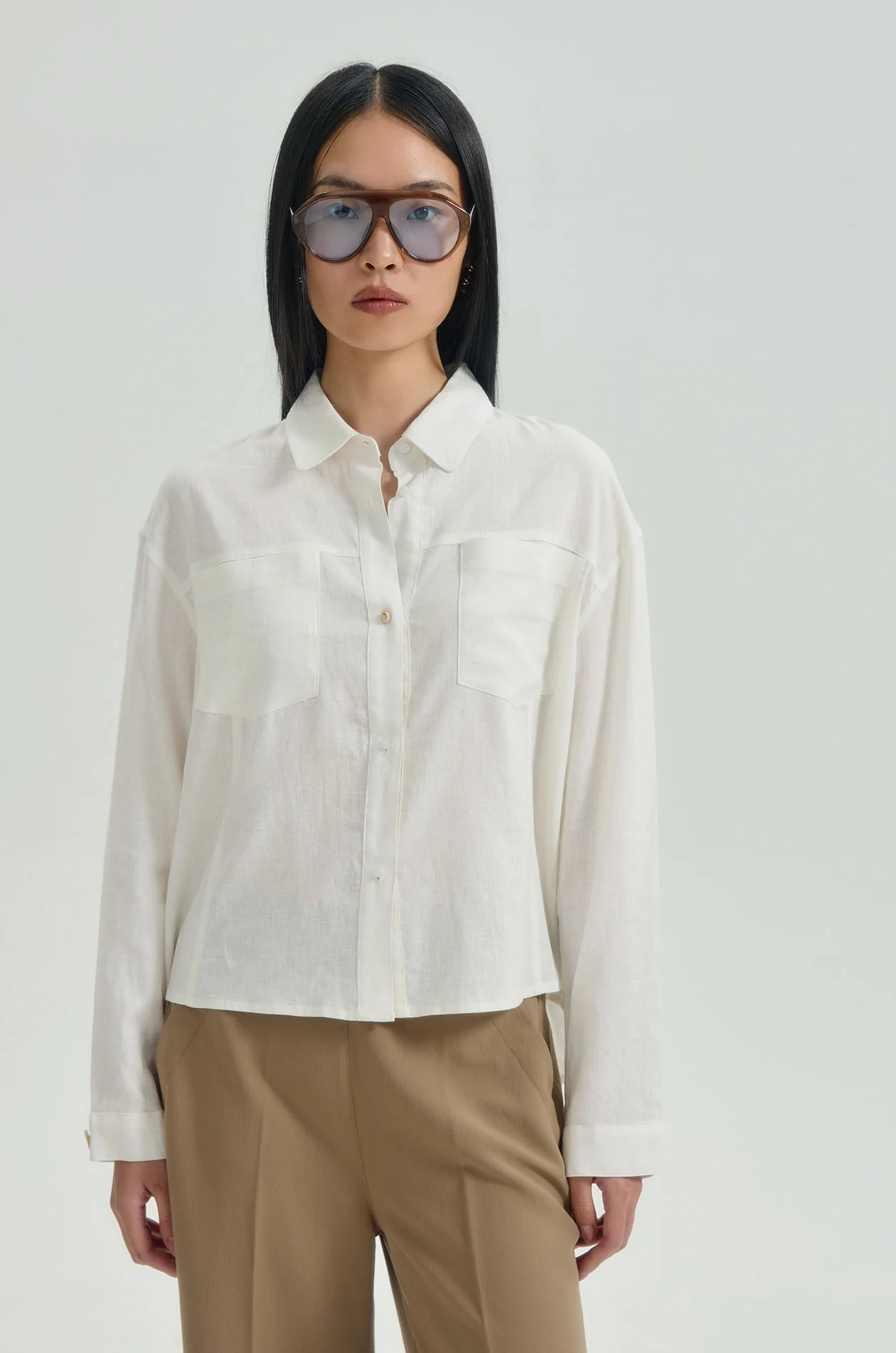 Lien Blend Oversized Shirt - Image 2
