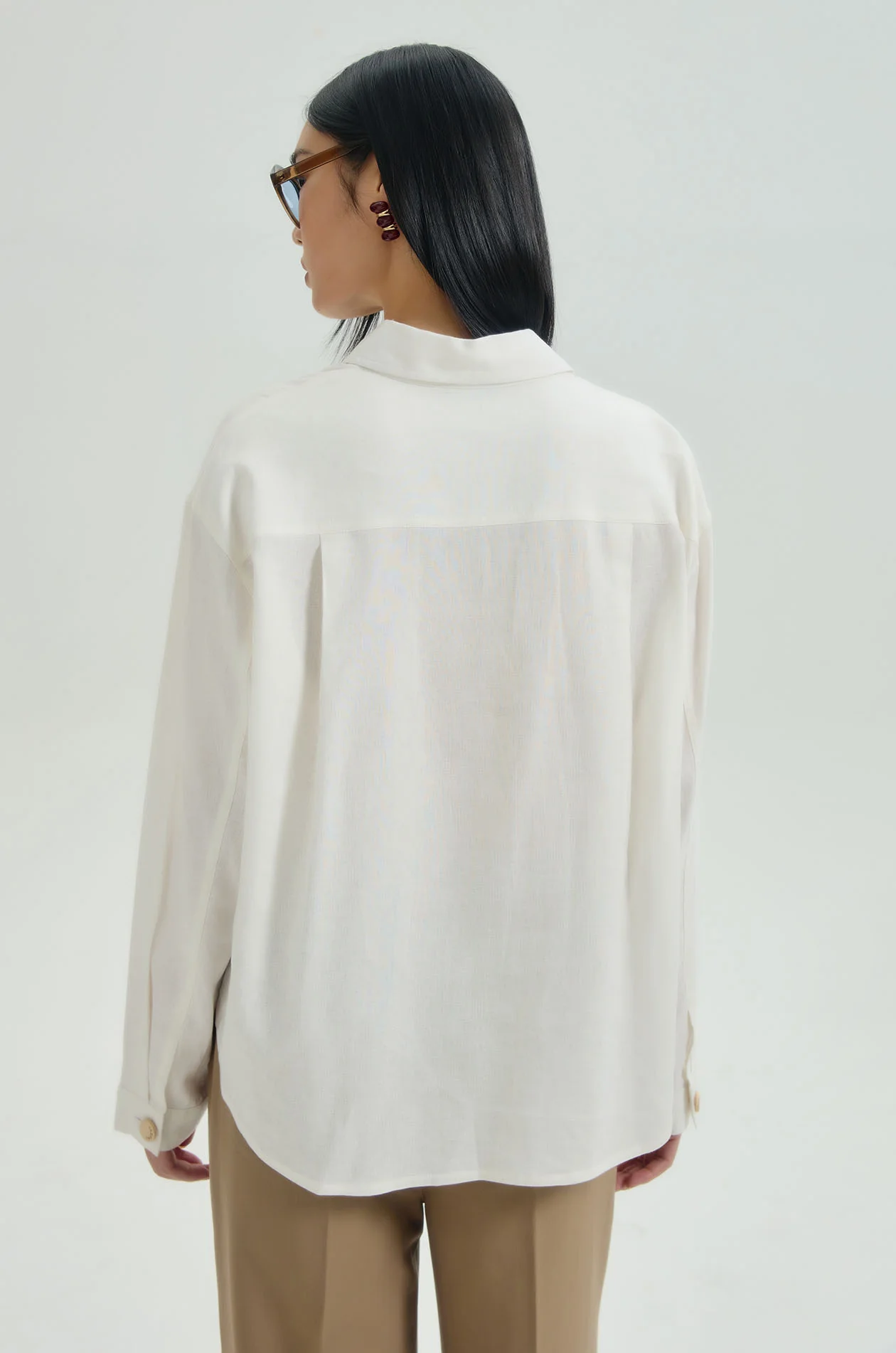 Lien Blend Oversized Shirt - Image 5