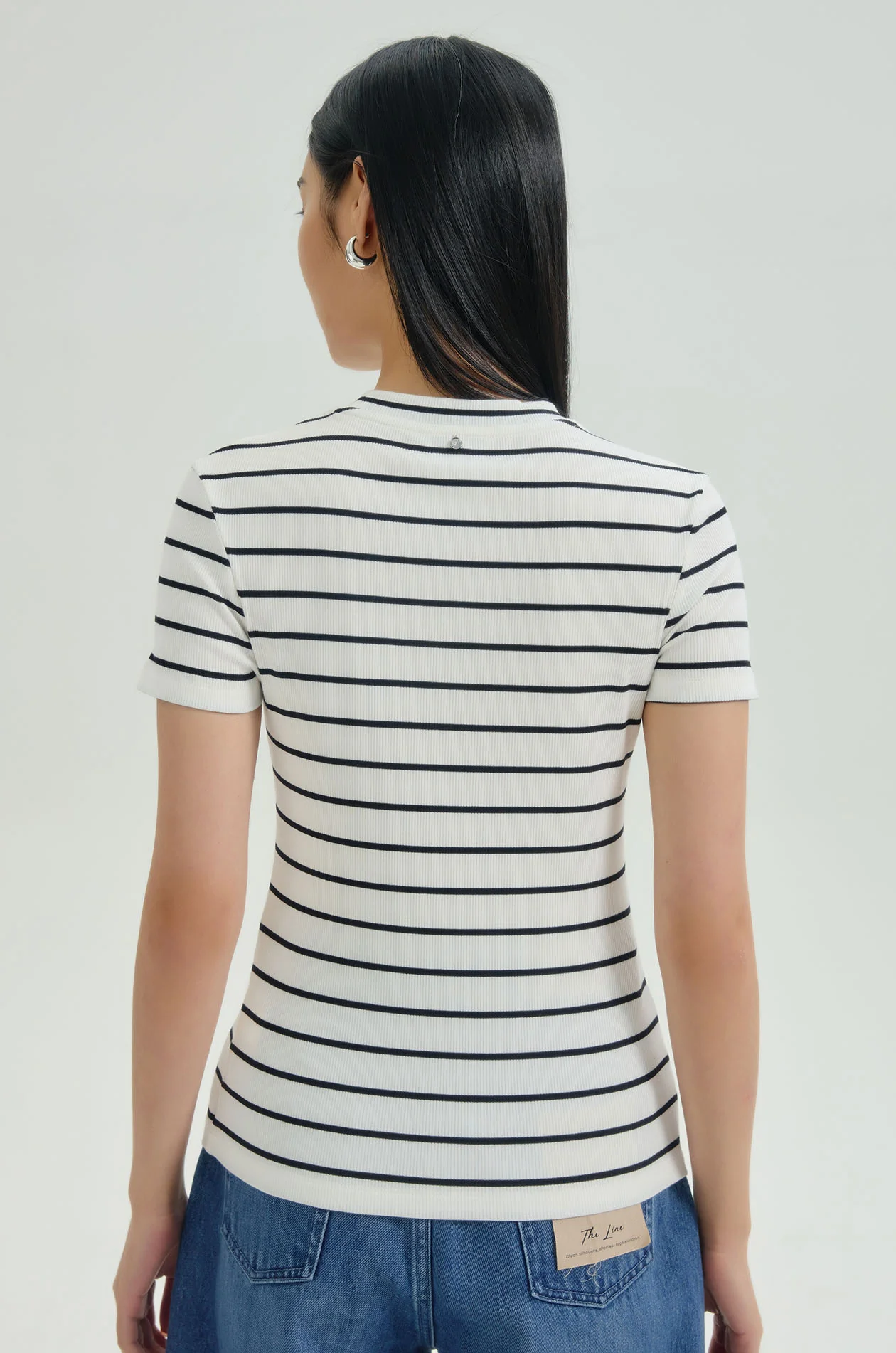 Striped Ribbed T-Shirt - Image 5