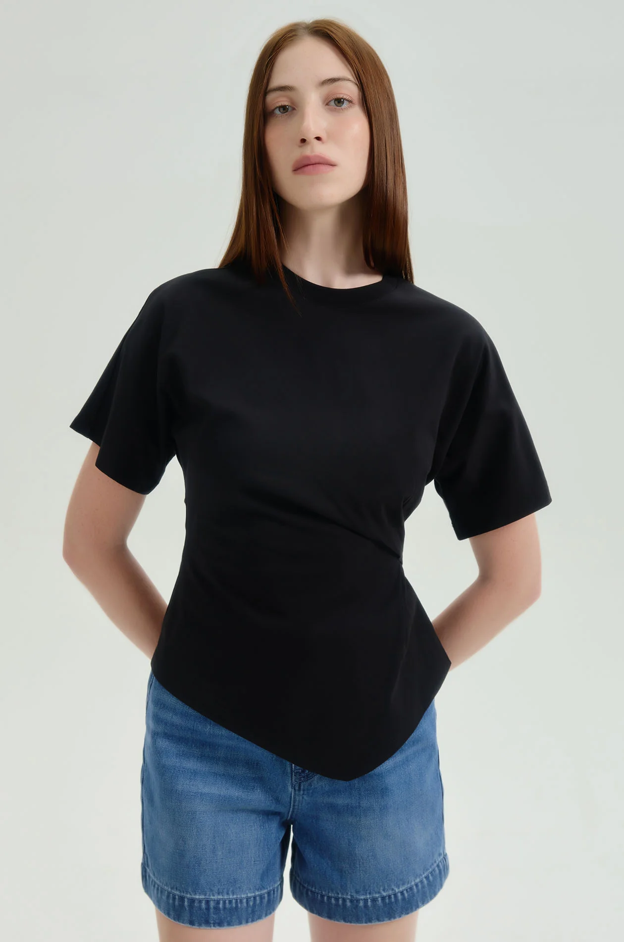 Relaxed Fit Draped T-Shirt - Image 2