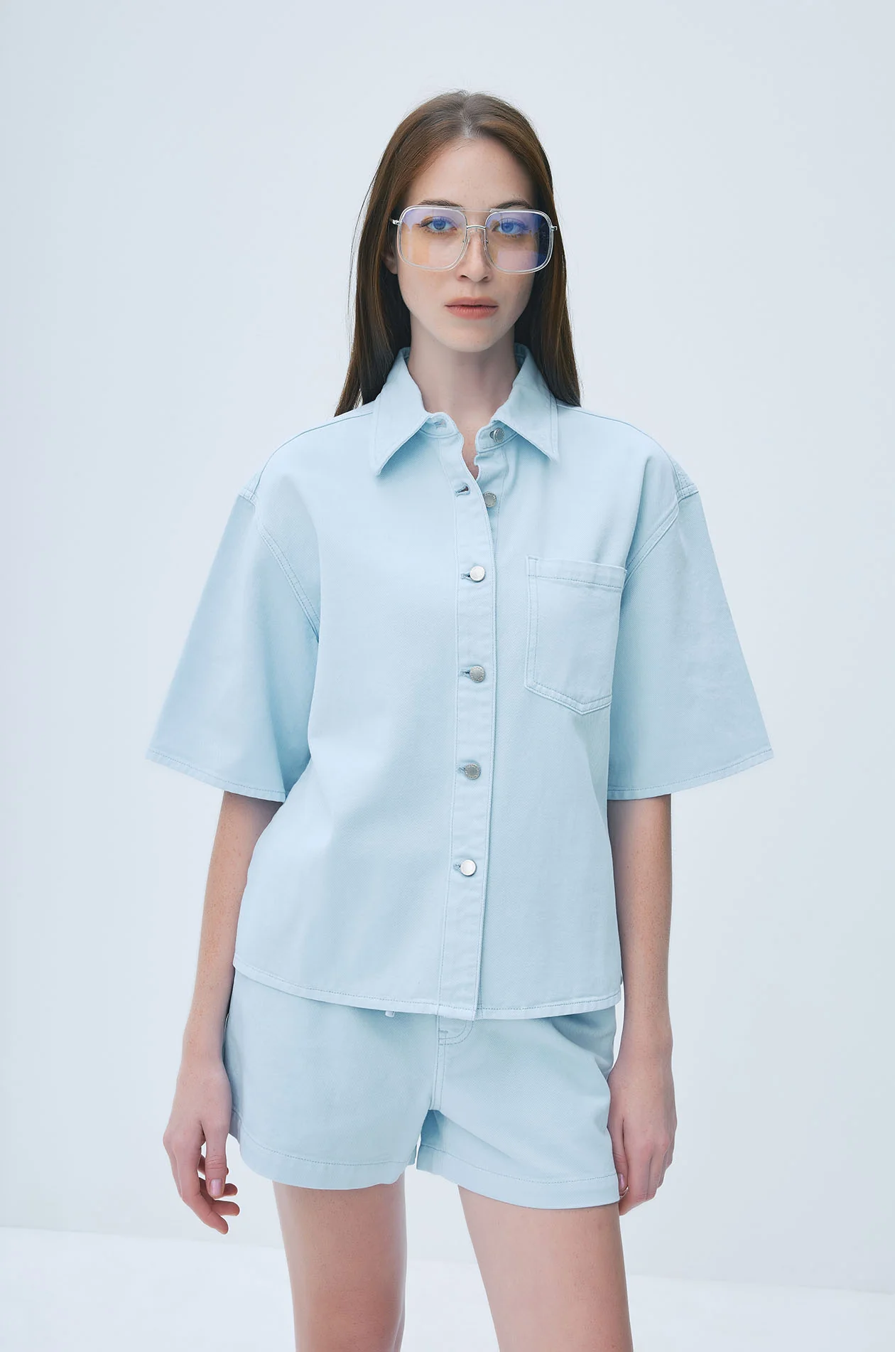 Oversized Cotton Drill Pocket Shirt - Image 2
