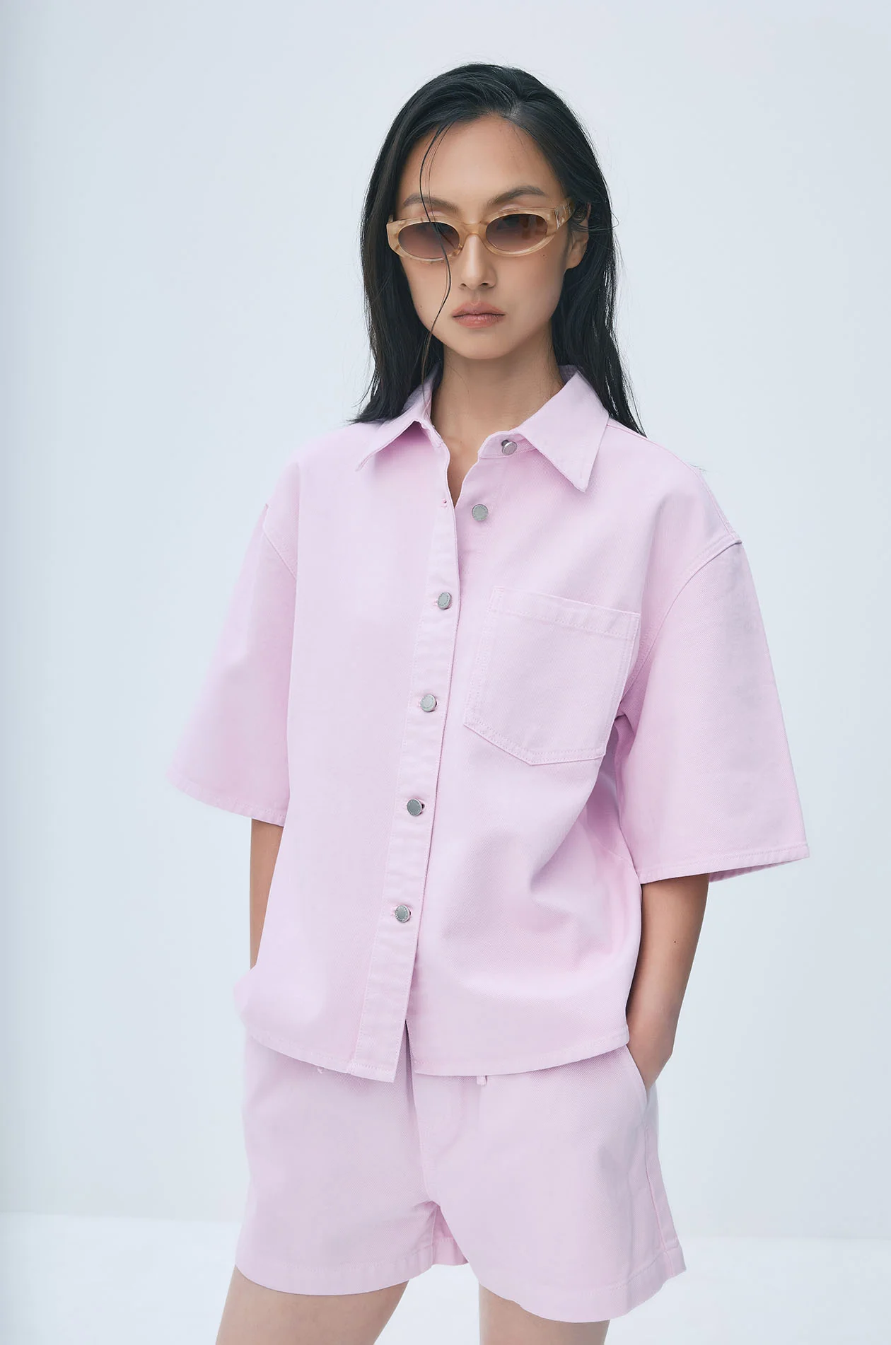 Oversized Cotton Drill Pocket Shirt - Image 6