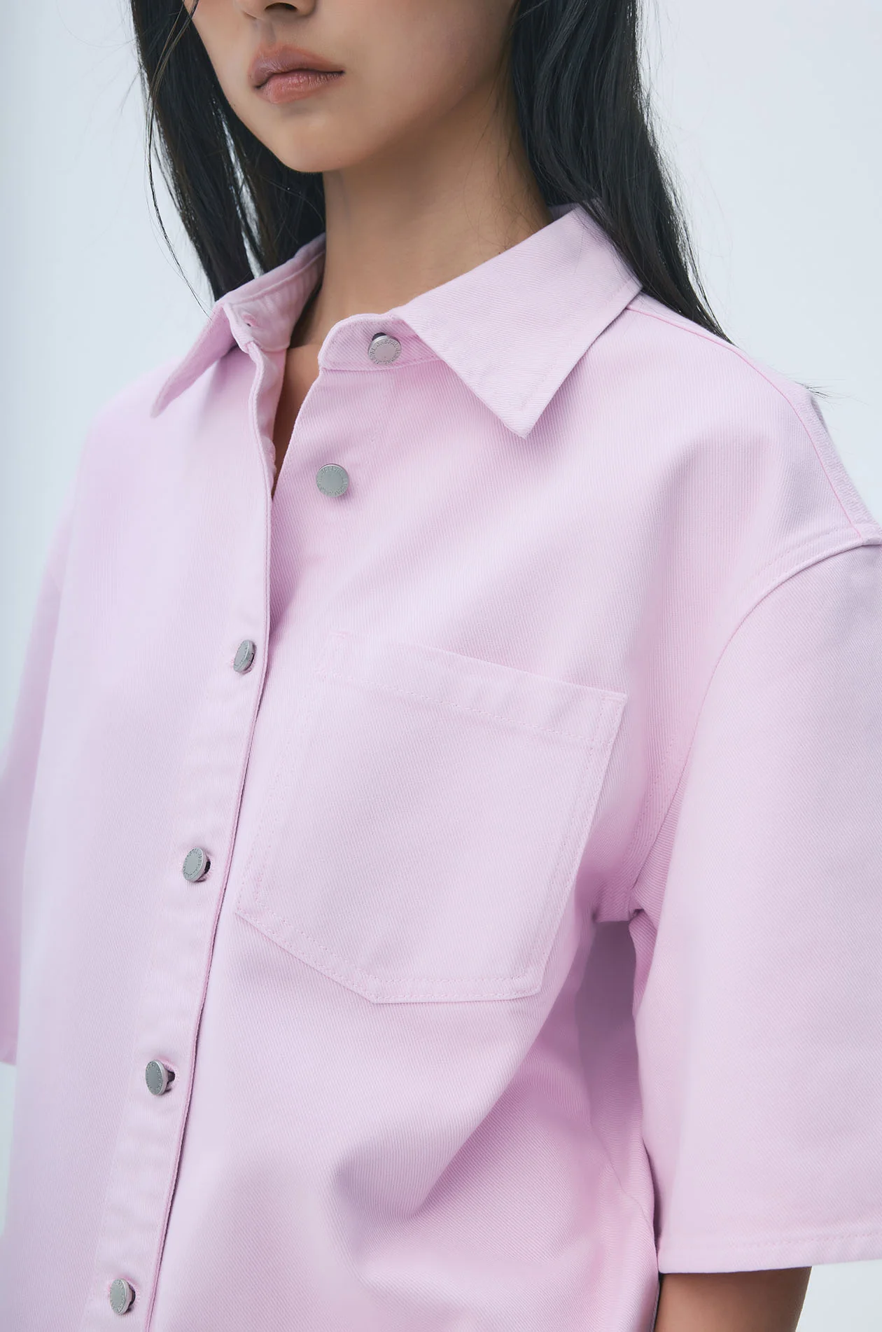 Oversized Cotton Drill Pocket Shirt - Image 7