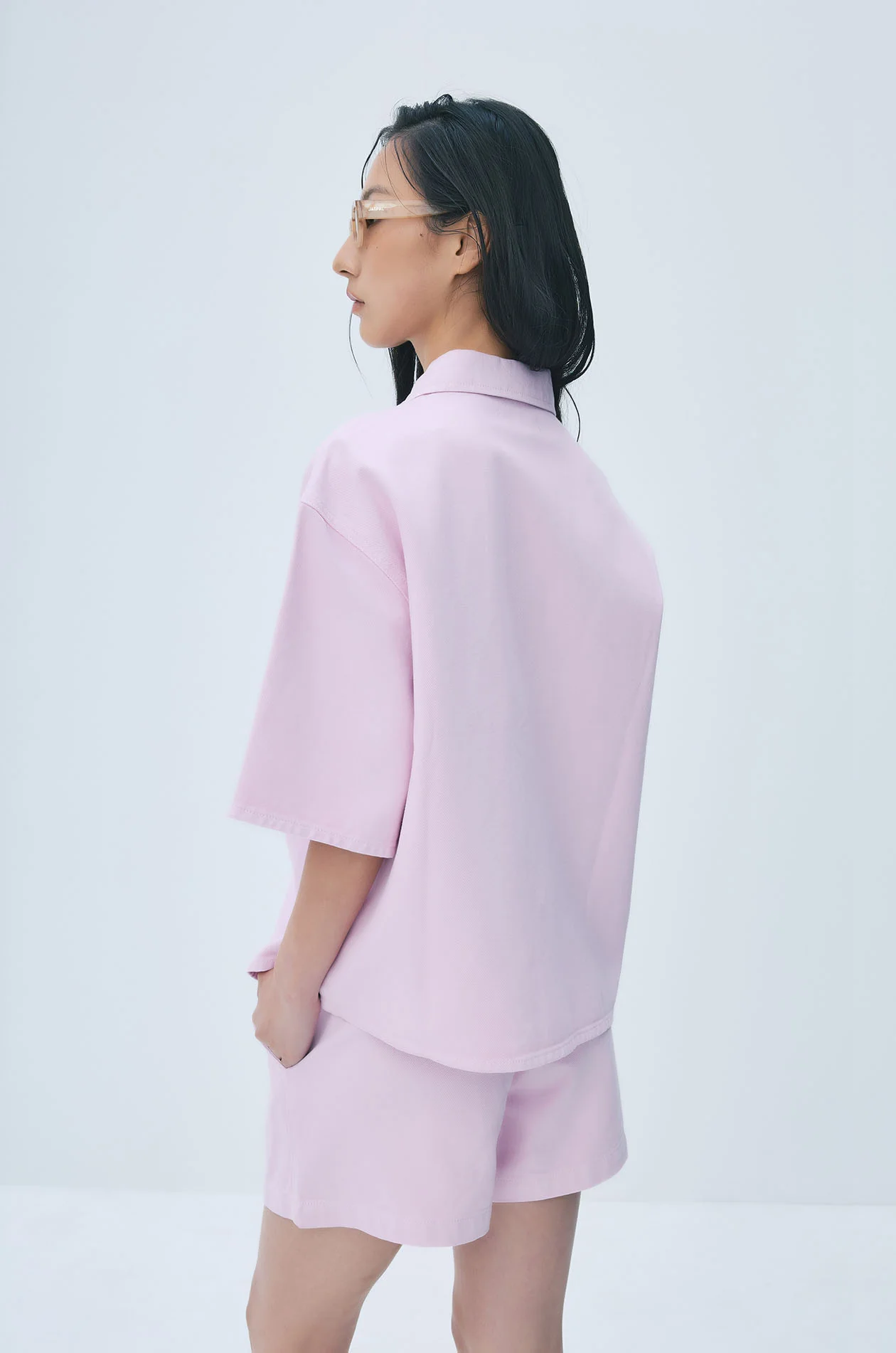 Oversized Cotton Drill Pocket Shirt - Image 8