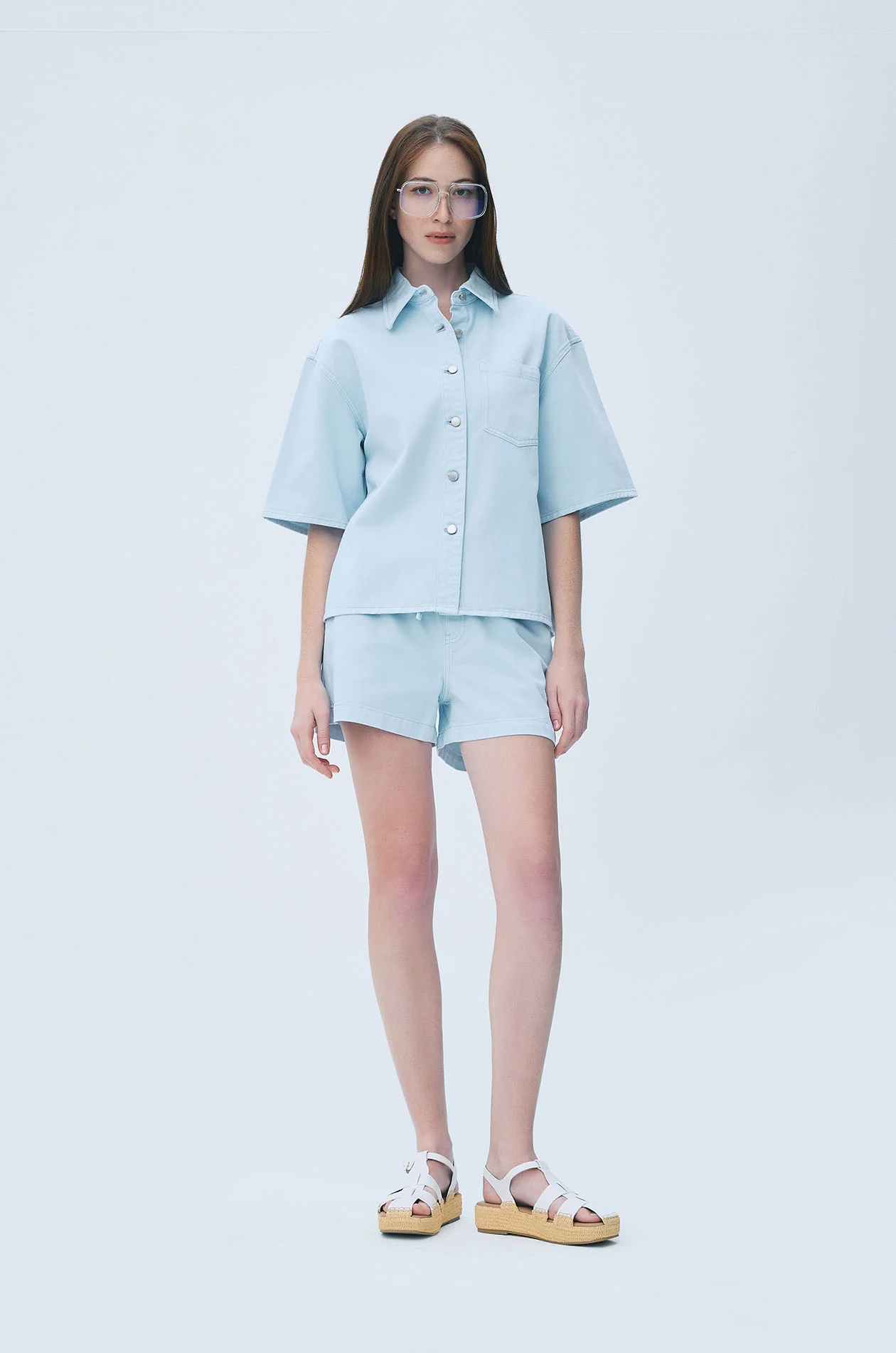 Cotton Drill Drawstring Shorts